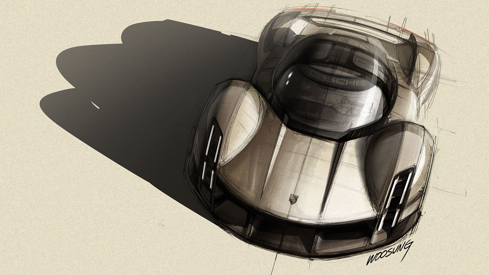 Porsche Mission X Hypercar Concept, 2023 – Design Sketch by Woosong Chung