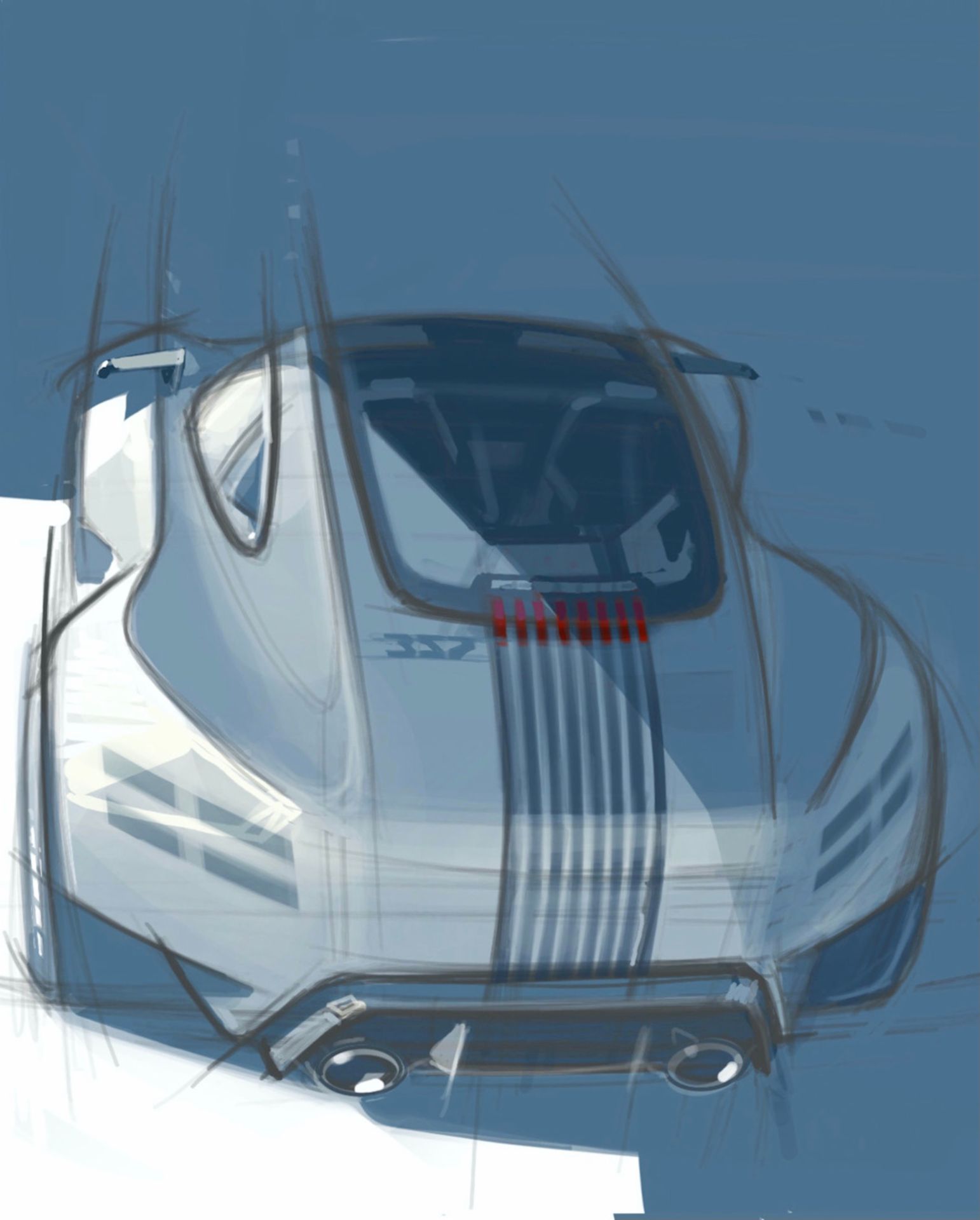 Porsche Vision 357, 2023 – Design Sketch