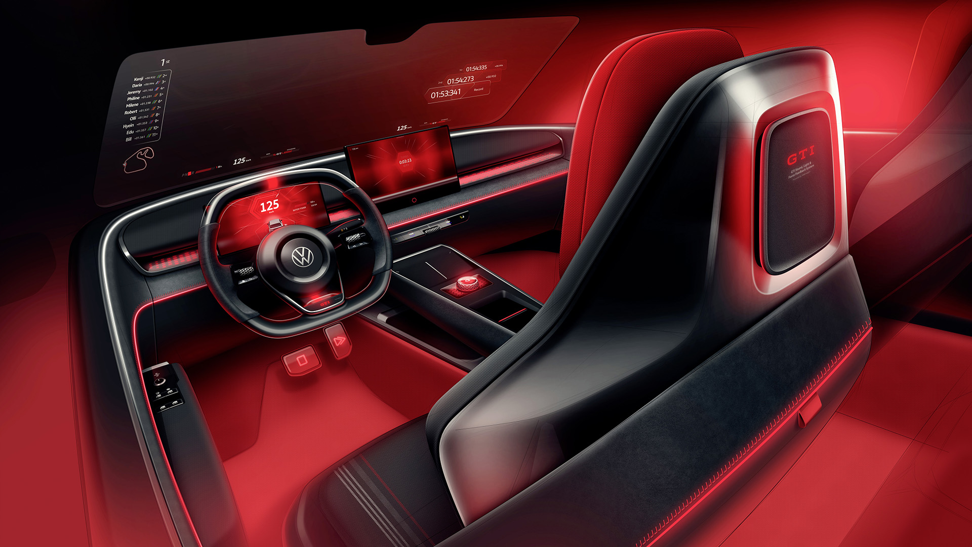 Volkswagen ID. GTI Concept, 2023 – Design Sketch Interior