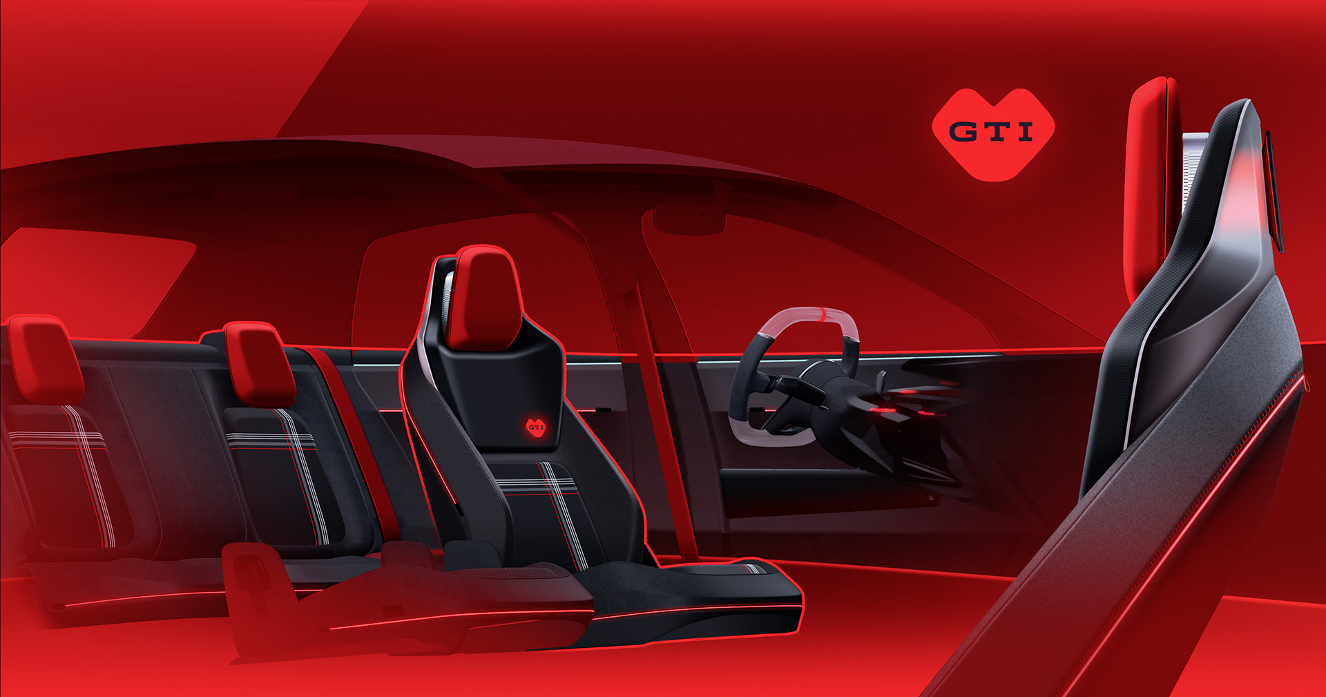 Volkswagen ID. GTI Concept, 2023 – Design Sketch Interior