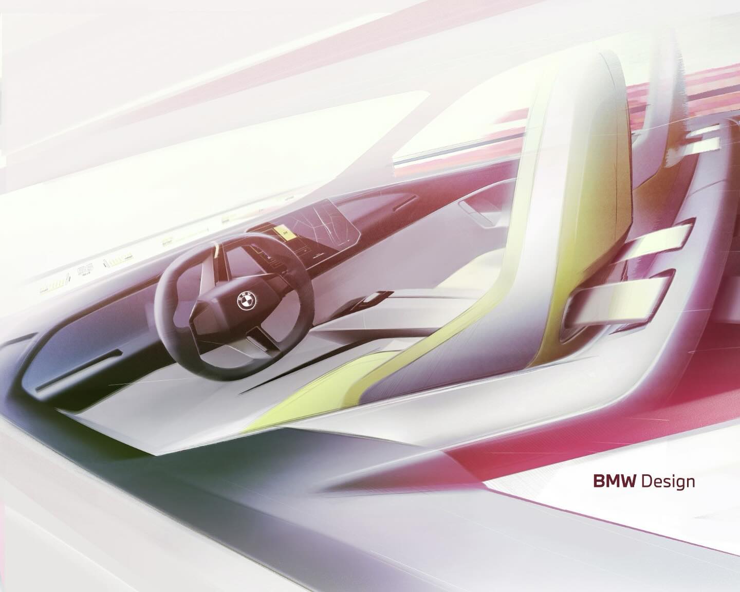 BMW Vision Driving Experience Concept, 2025 – Interior – Design Sketch by Simon Kafmann