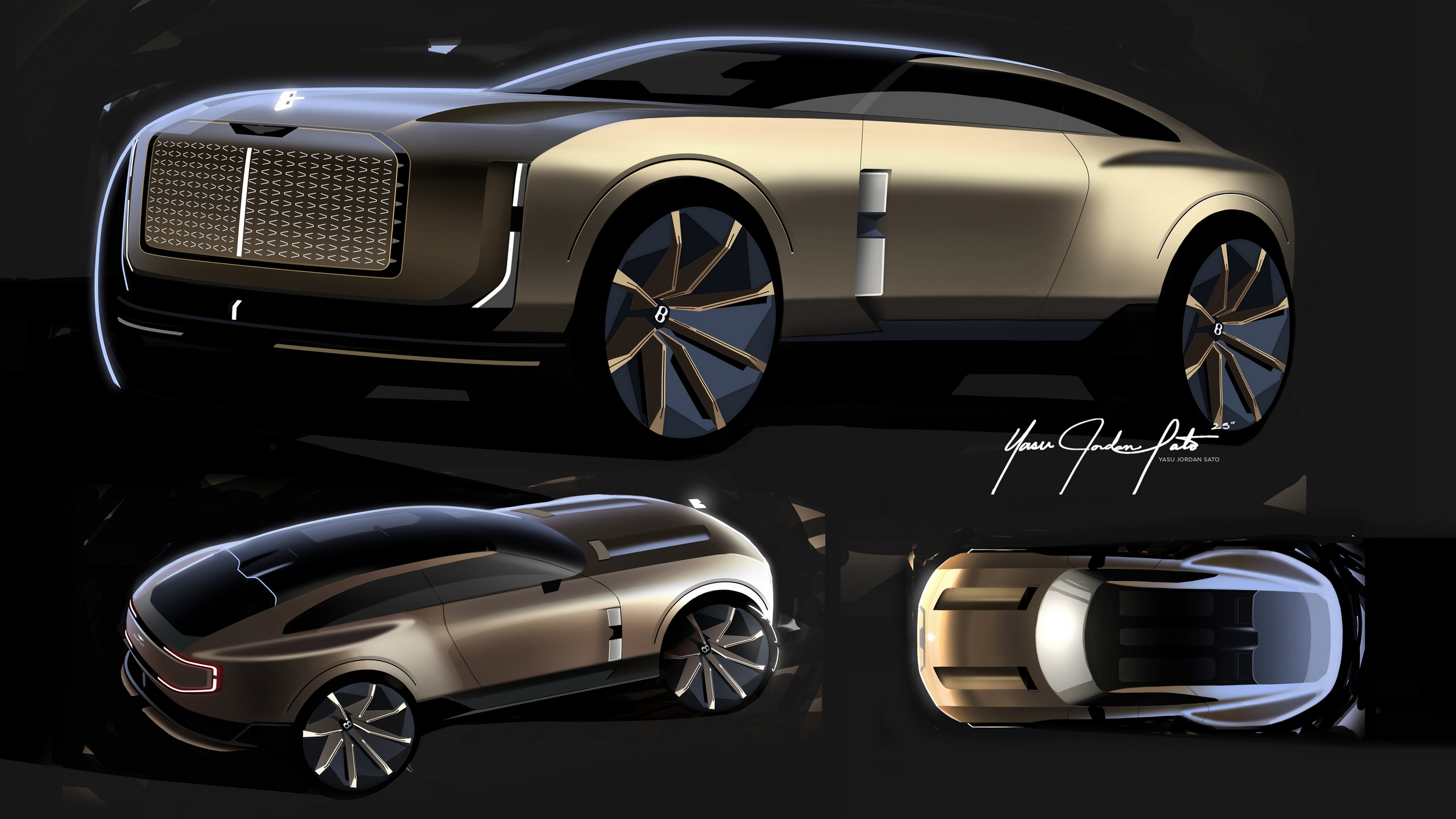 Bentley EXP 15 Concept, 2025 – Design Sketch