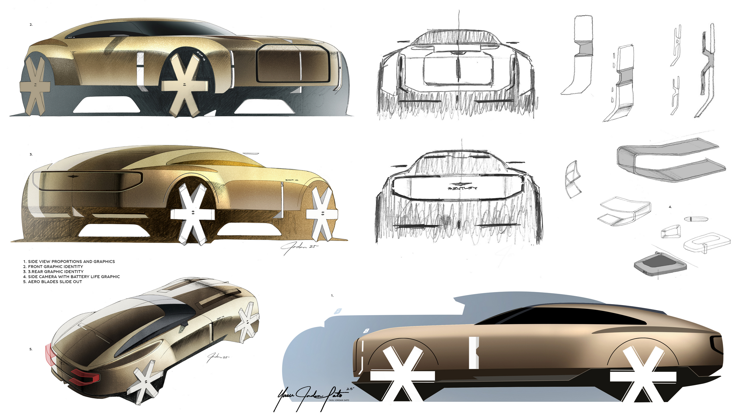 Bentley EXP 15 Concept, 2025 – Design Sketch