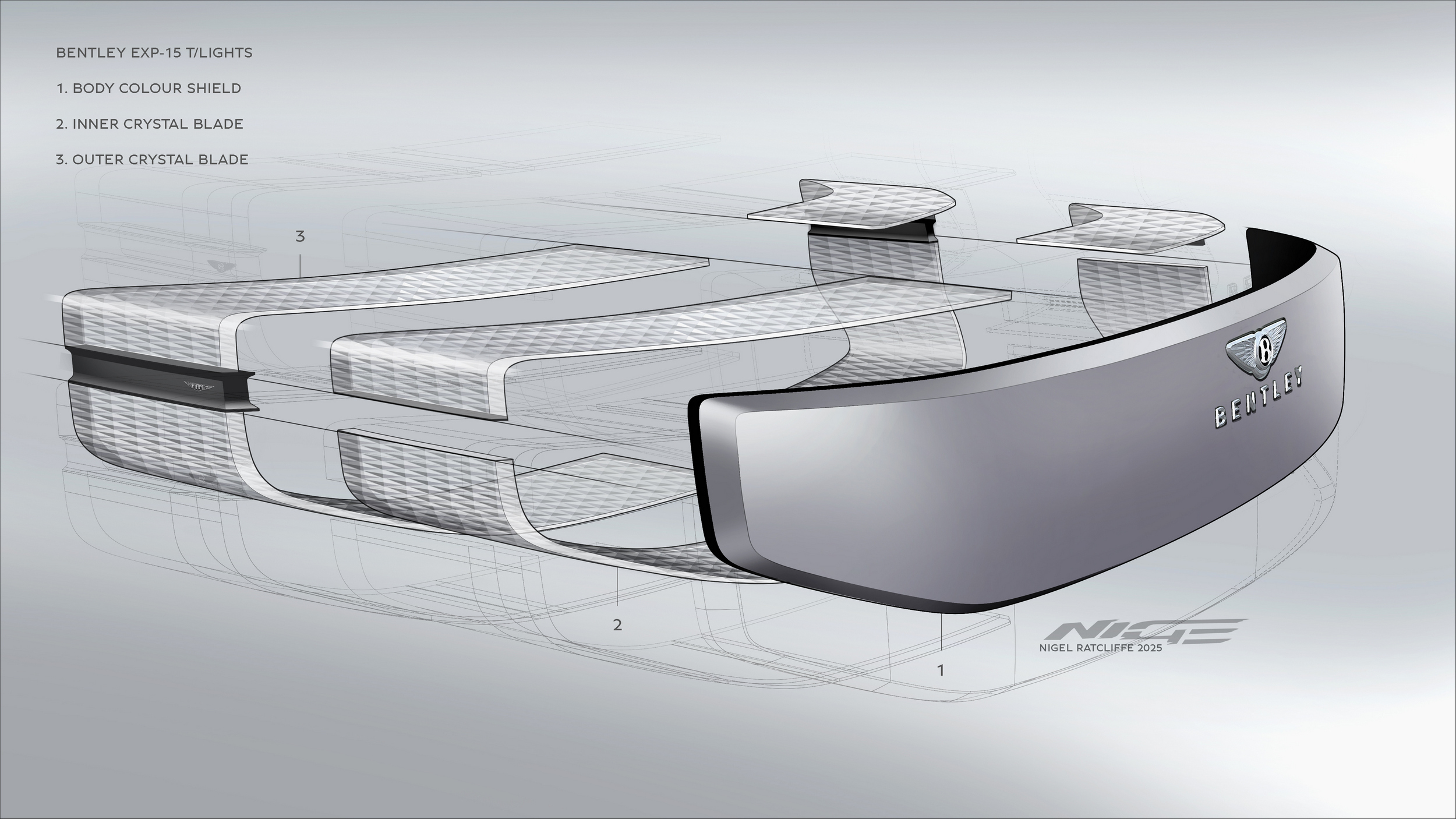 Bentley EXP 15 Concept, 2025 – Design Sketch
