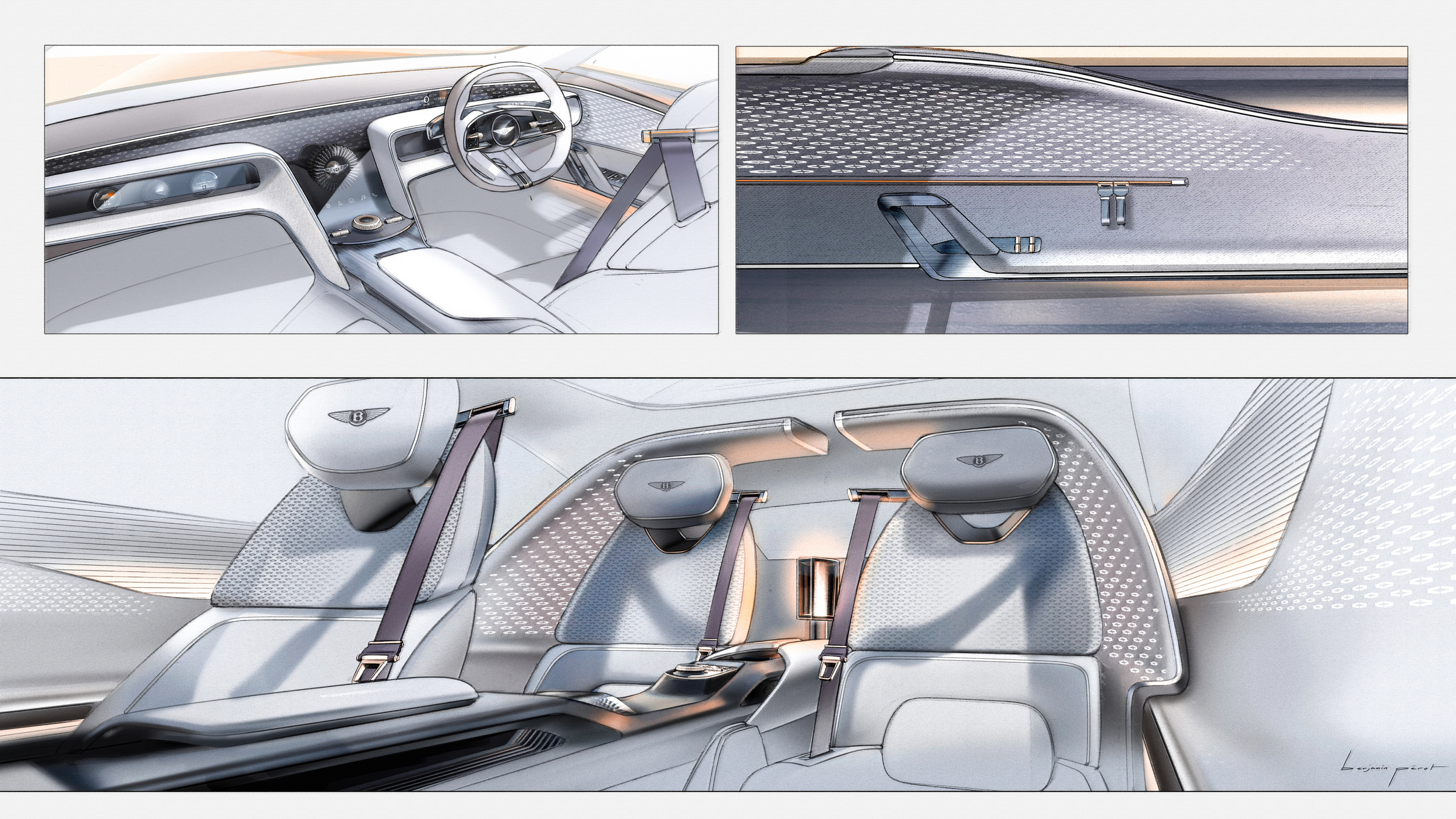 Bentley EXP 15 Concept, 2025 – Design Sketch – Interior