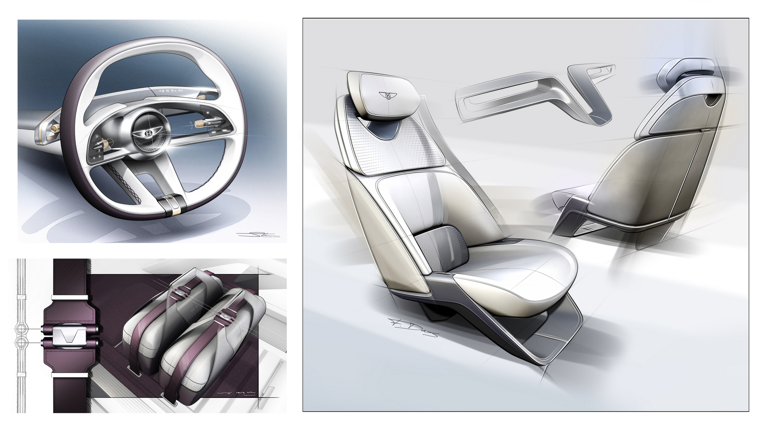 Bentley EXP 15 Concept, 2025 – Design Sketch – Interior