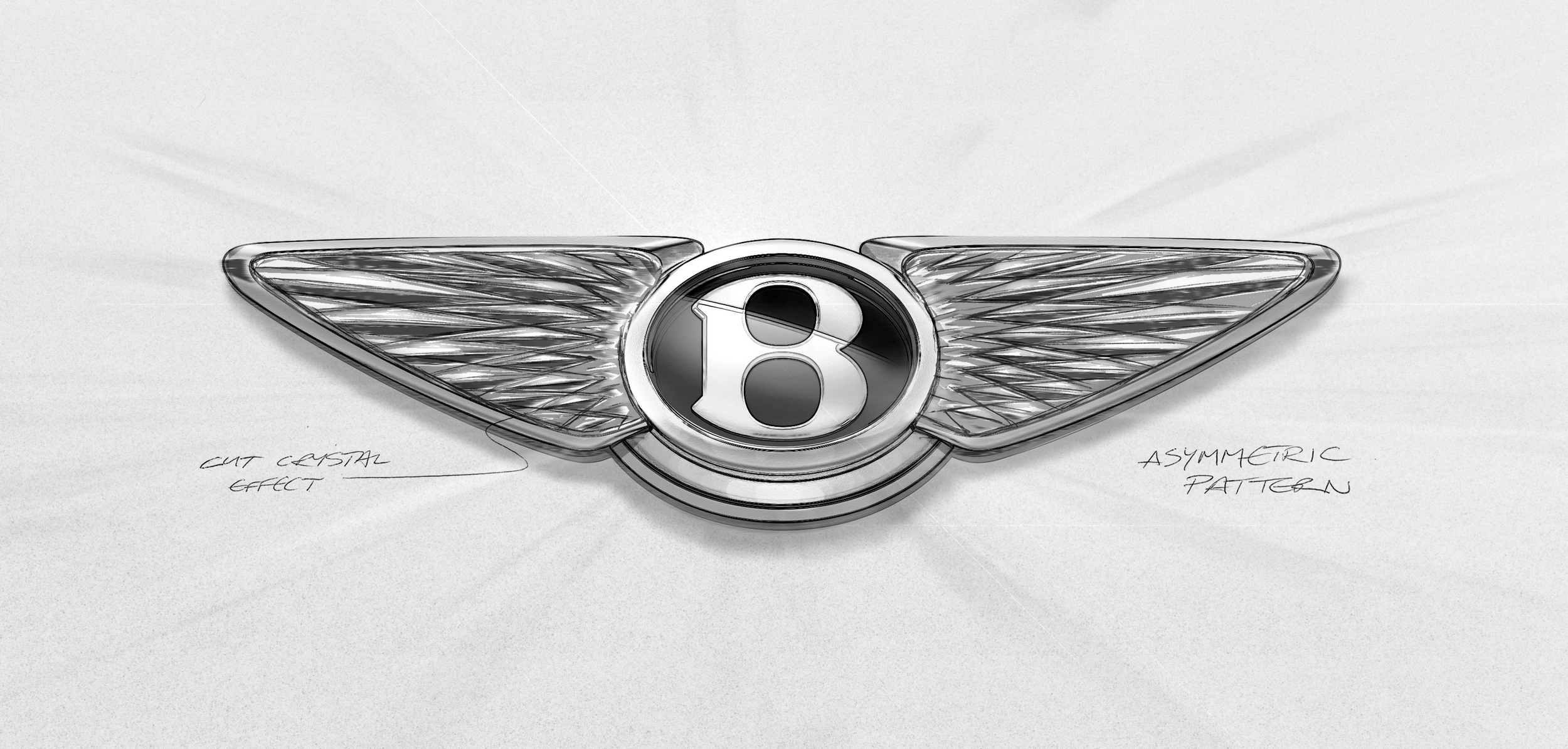 Bentley EXP 15 Concept, 2025 – Design Sketch – New Winged Logo