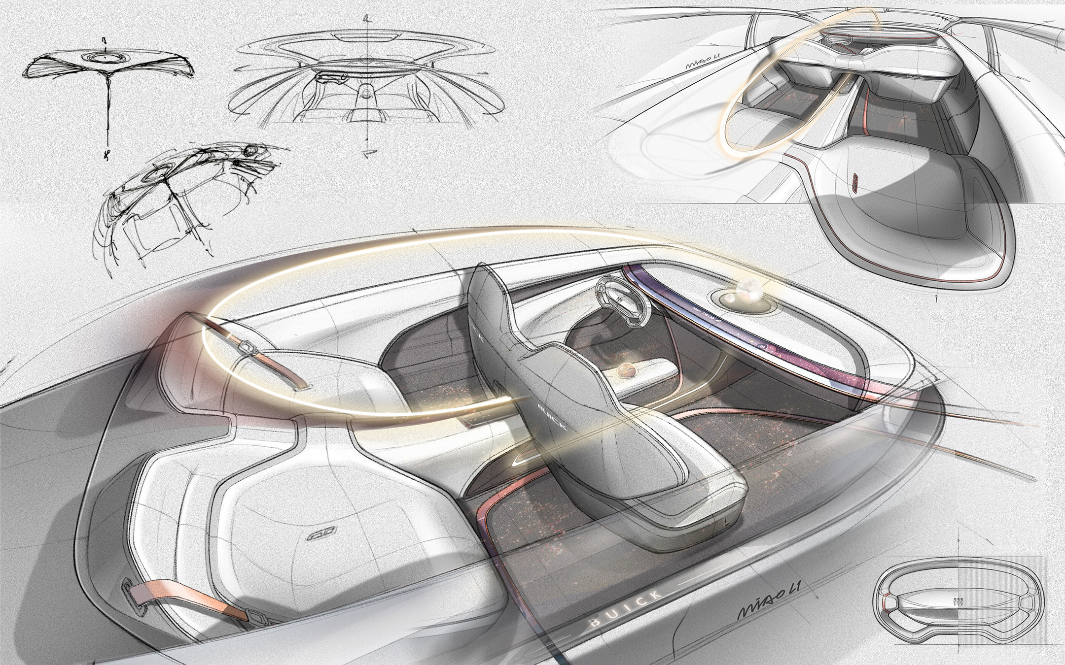 Buick Electra Orbit Concept, 2025 – Design Sketch – Interior
