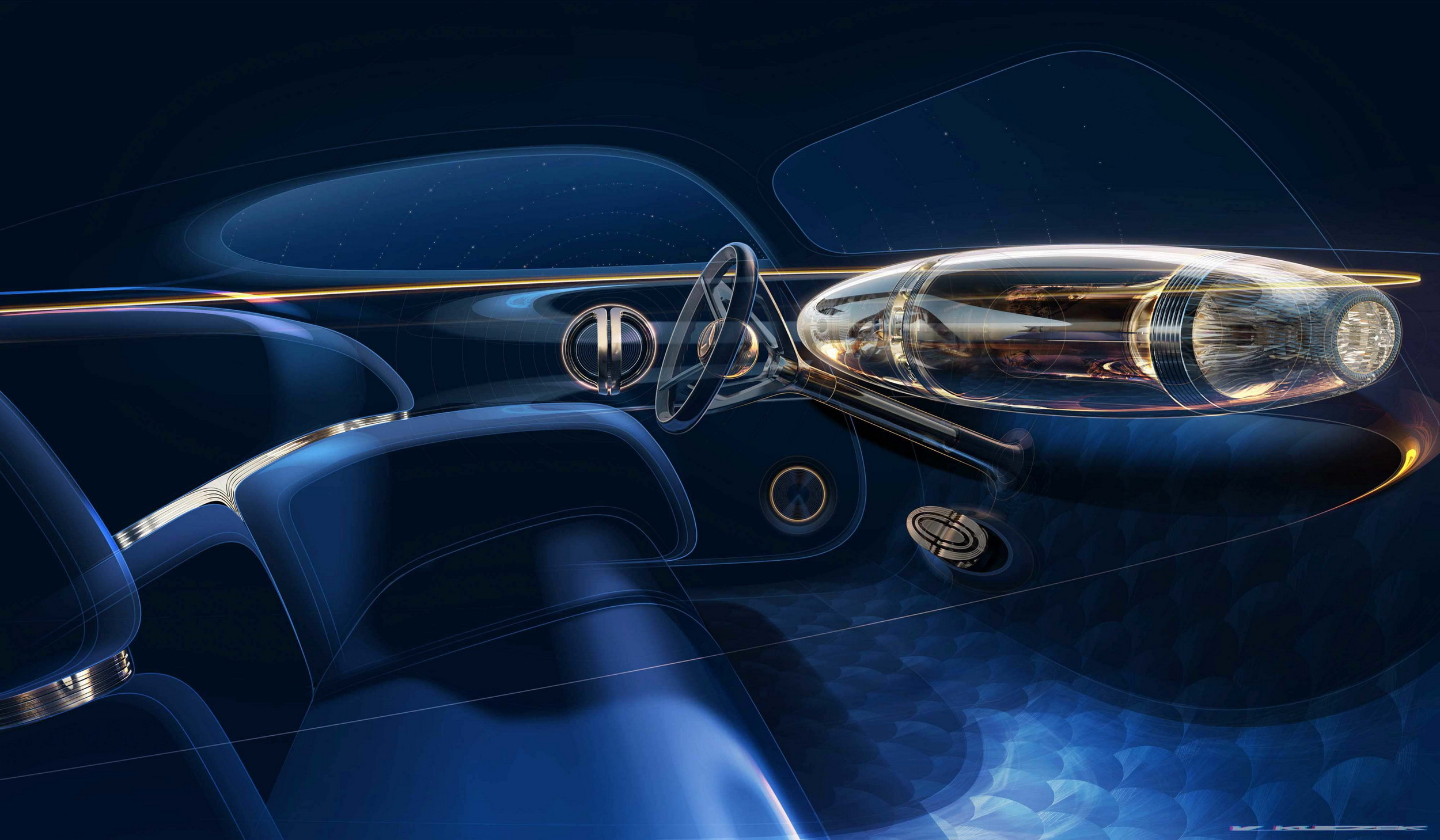 Mercedes-Benz Vision Iconic Concept, 2025 – Design Sketch – Interior