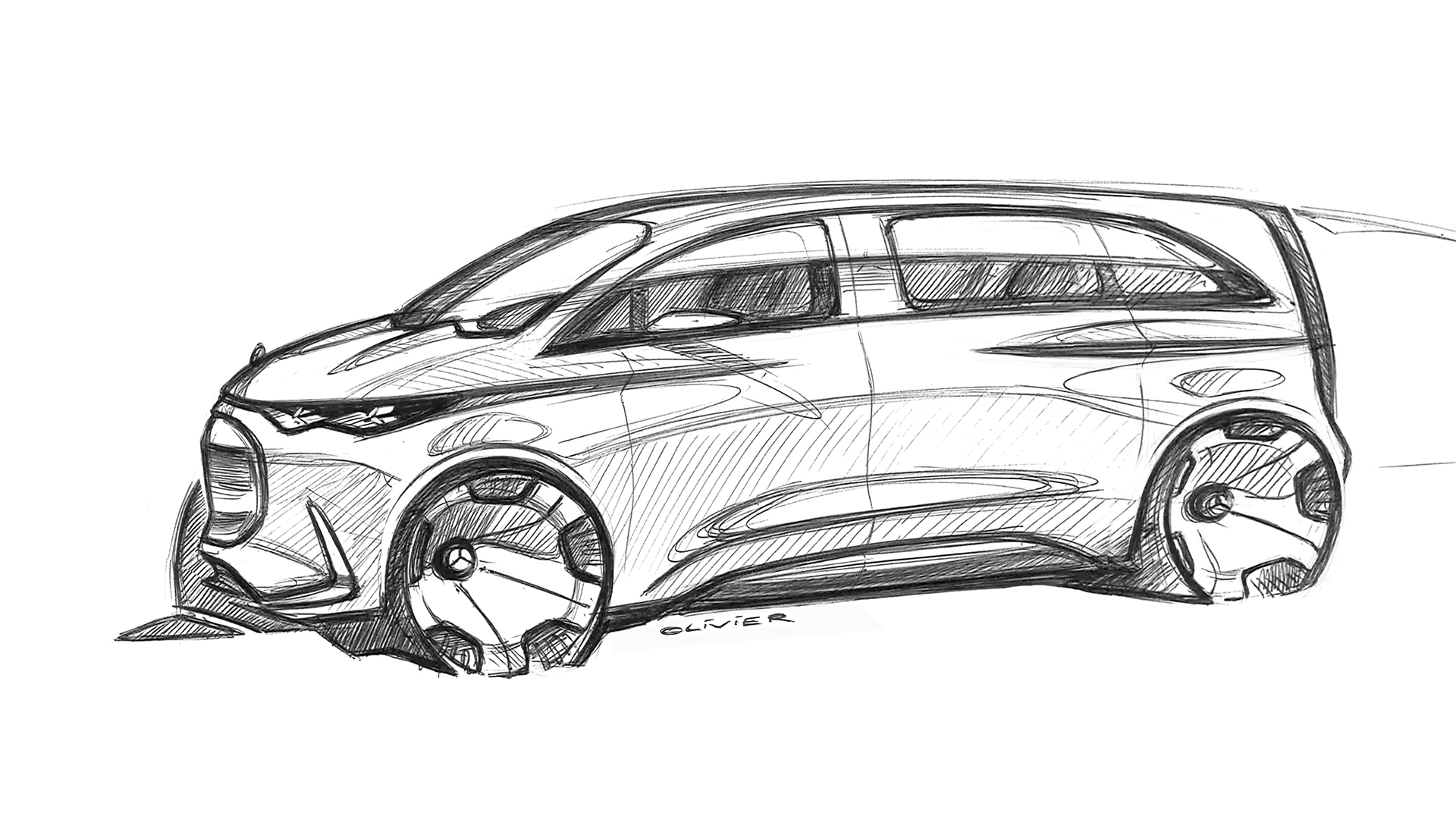 Mercedes-Benz Vision V Concept, 2025 – Design Sketch
