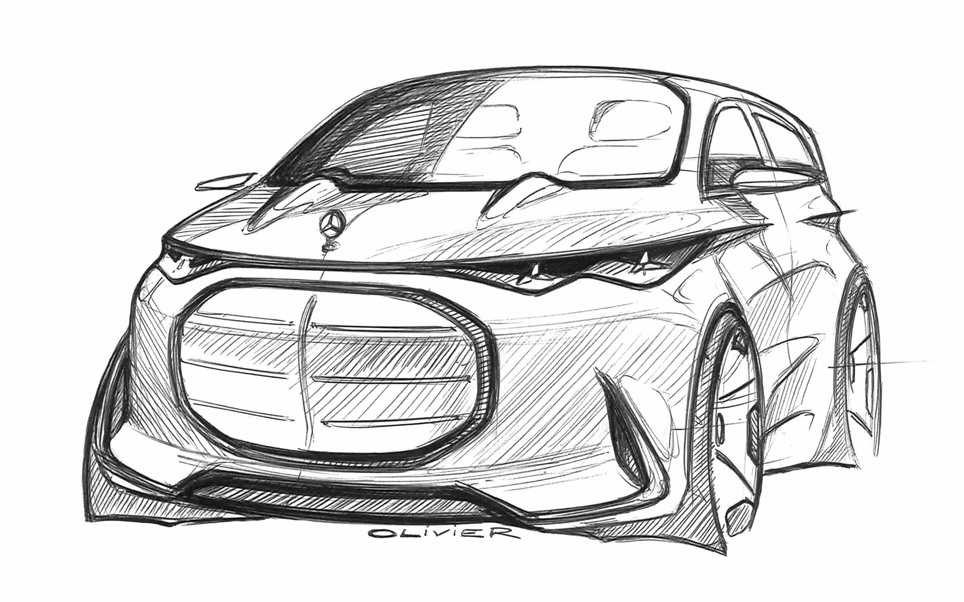 Mercedes-Benz Vision V Concept, 2025 – Design Sketch