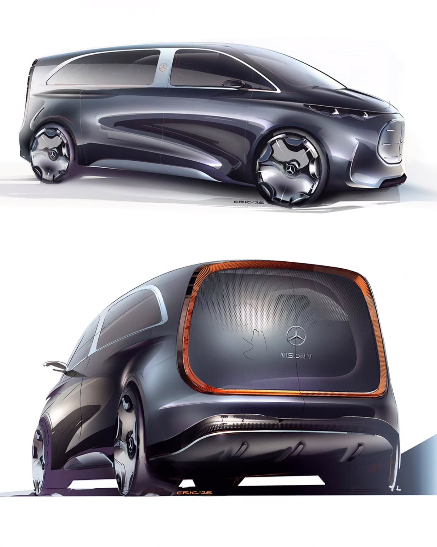 Mercedes-Benz Vision V Concept, 2025 – Design Sketch