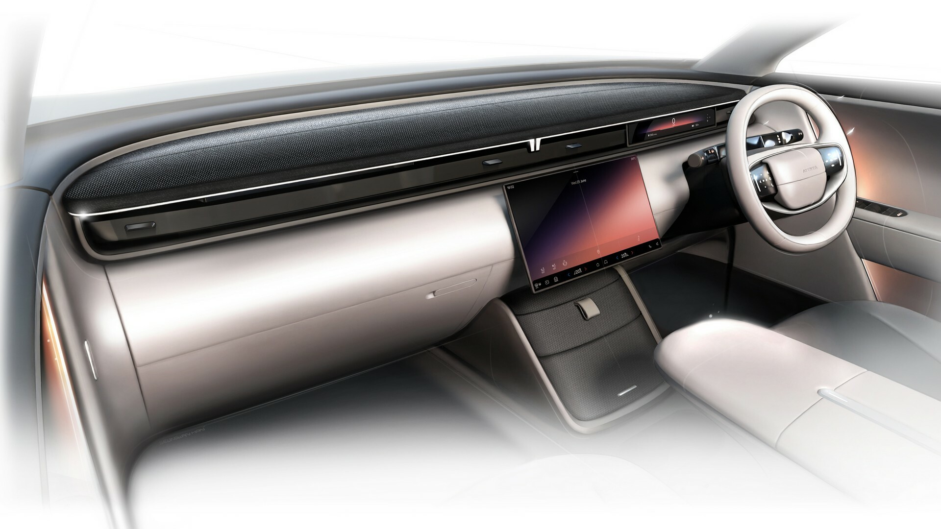 Tata Avinya X Concept, 2025 – Design Sketch – Interior