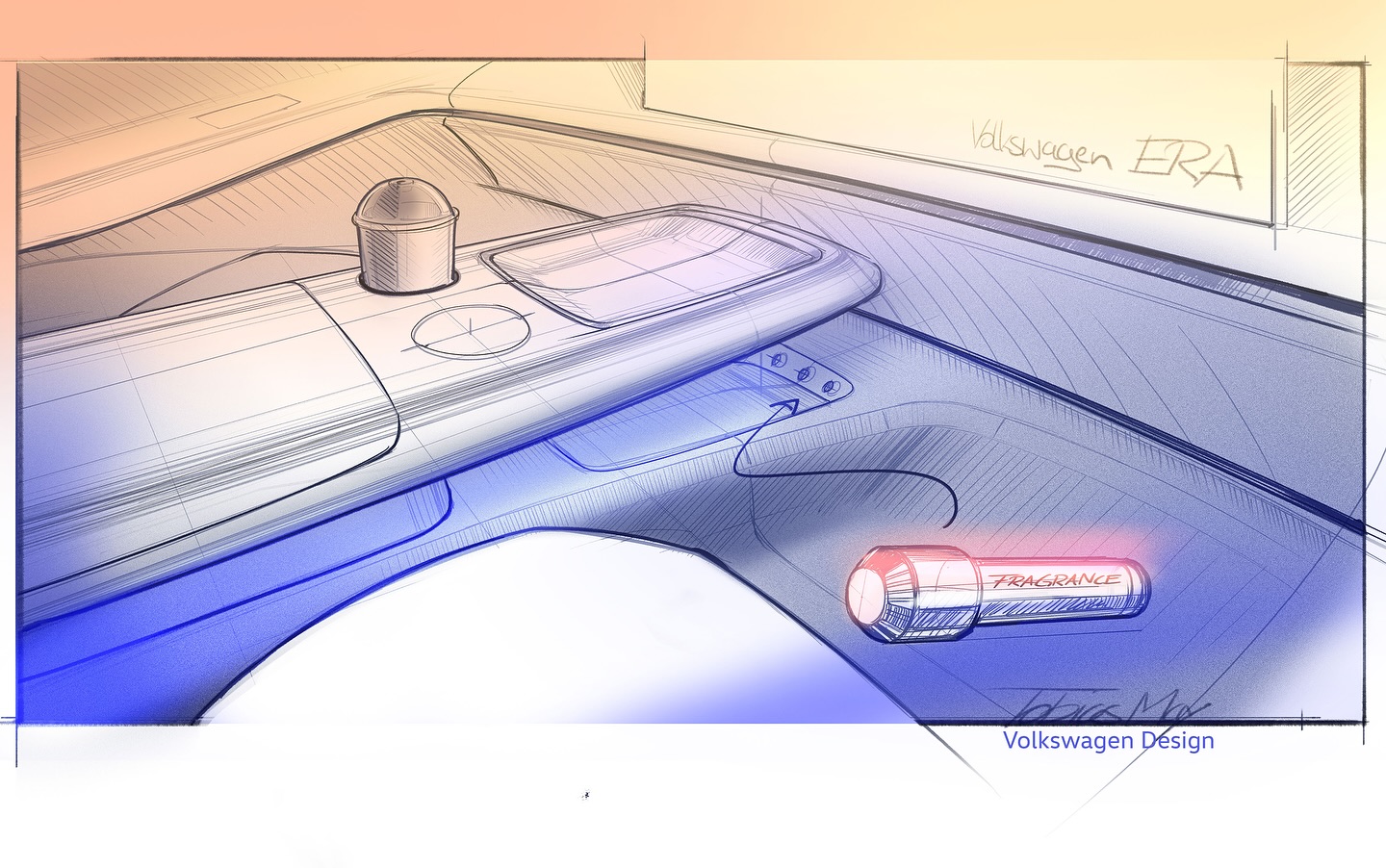 Volkswagen ID. ERA Concept, 2025 – Design Sketch – Interior