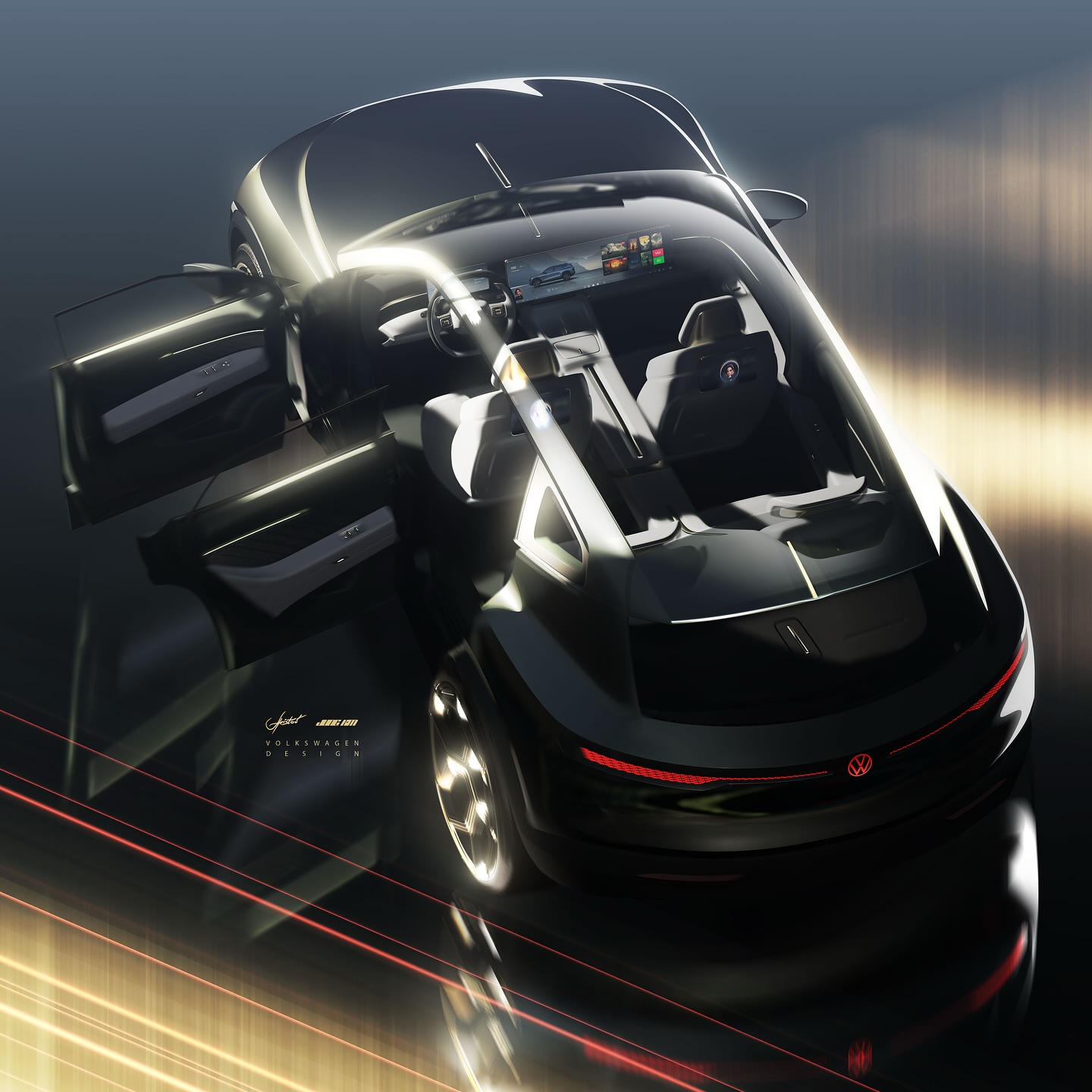 Volkswagen ID. EVO Concept, 2025 – Design Sketch