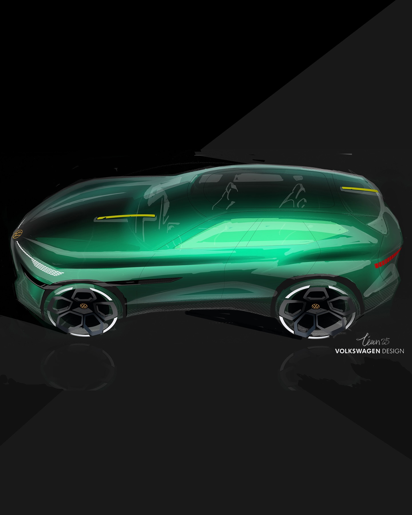 Volkswagen ID. EVO Concept, 2025 – Design Sketch