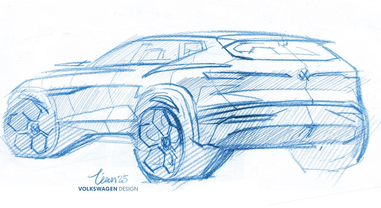 Volkswagen ID. EVO Concept, 2025 – Design Sketch