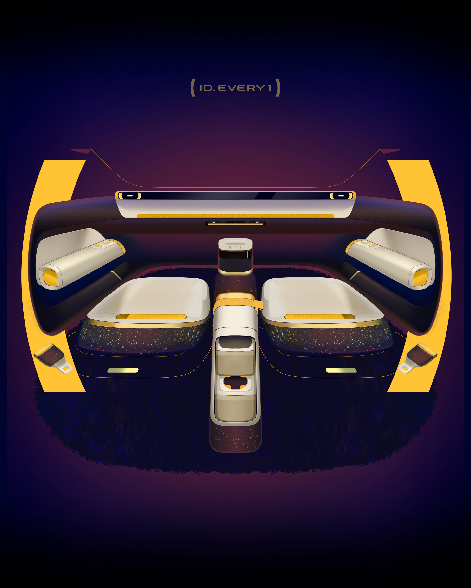 Volkswagen ID. EVERY1 Concept, 2025 – Design Sketch – Interior