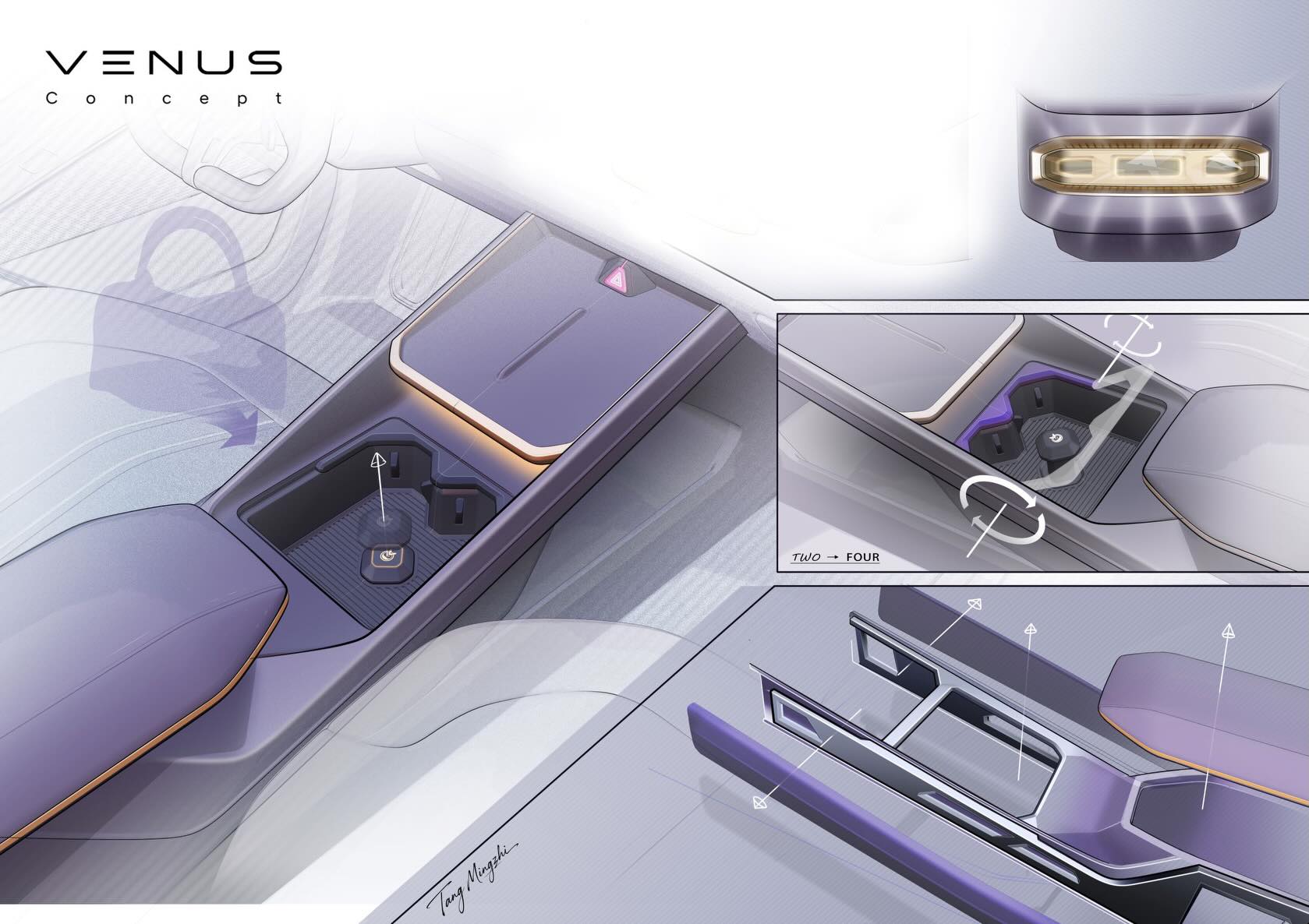 Hyundai Venus Concept, 2026 – Design Sketch – Interior