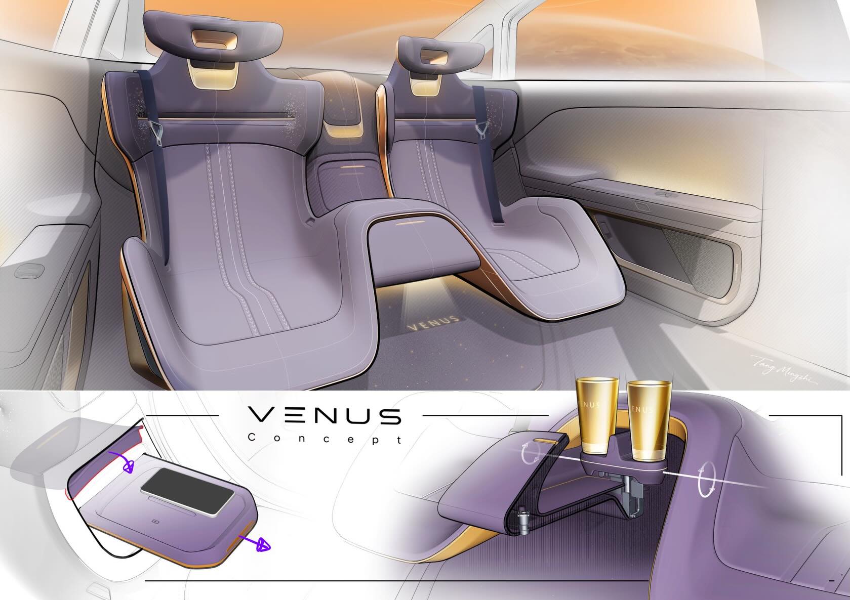 Hyundai Venus Concept, 2026 – Design Sketch – Interior