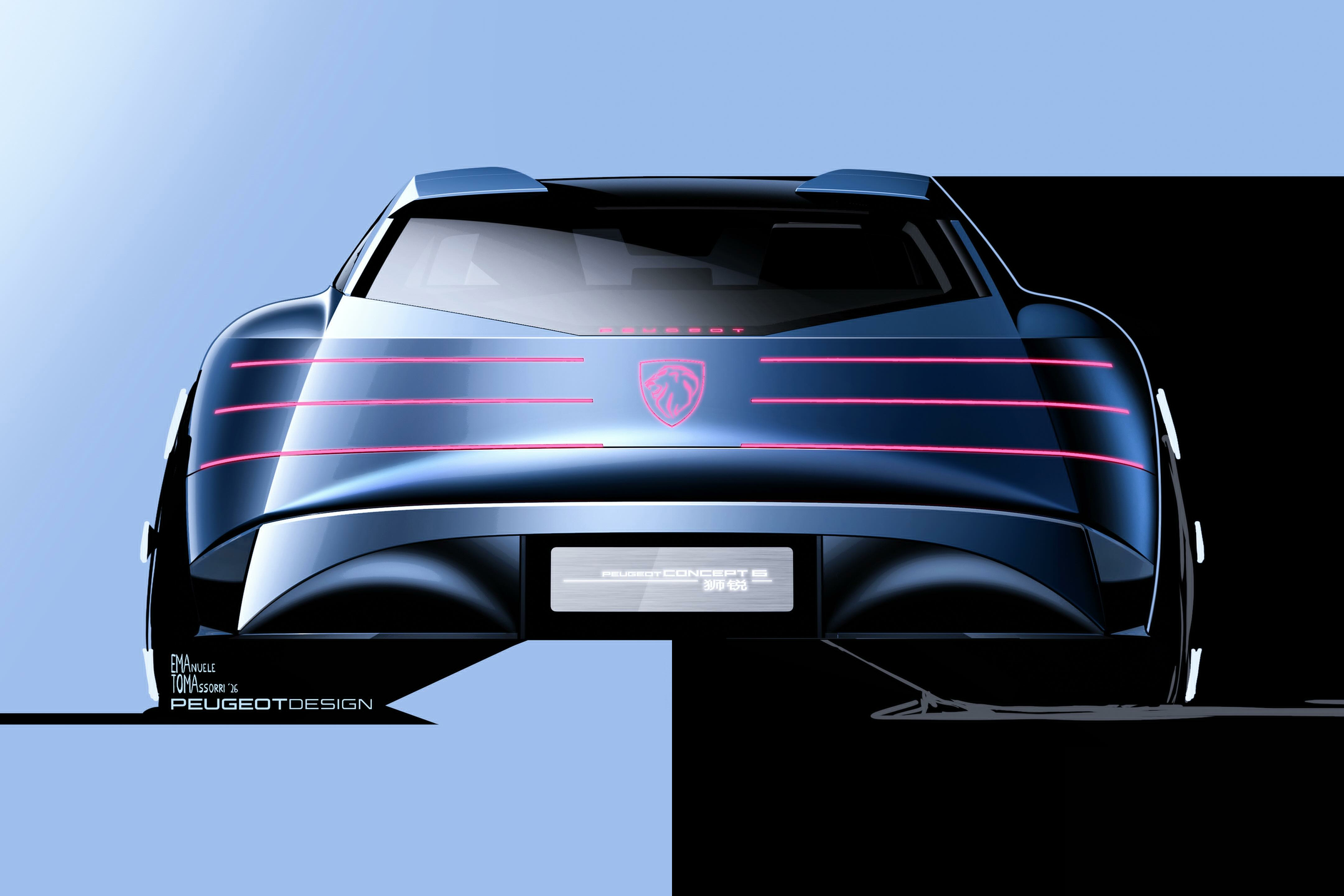 Peugeot Concept 6, 2026 – Design Sketch by Emanuele Tomassorri