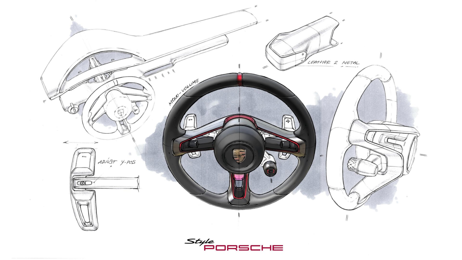 Porsche Mission S, Vision Model, 2026 – Design Sketch – Interior