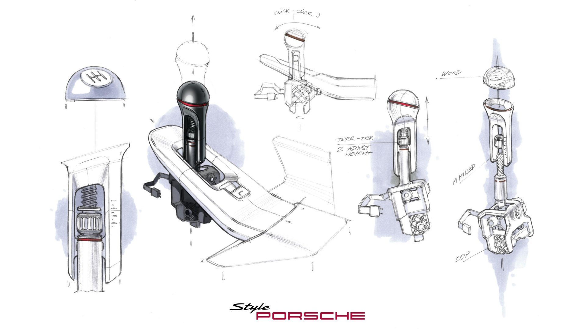 Porsche Mission S, Vision Model, 2026 – Design Sketch – Interior