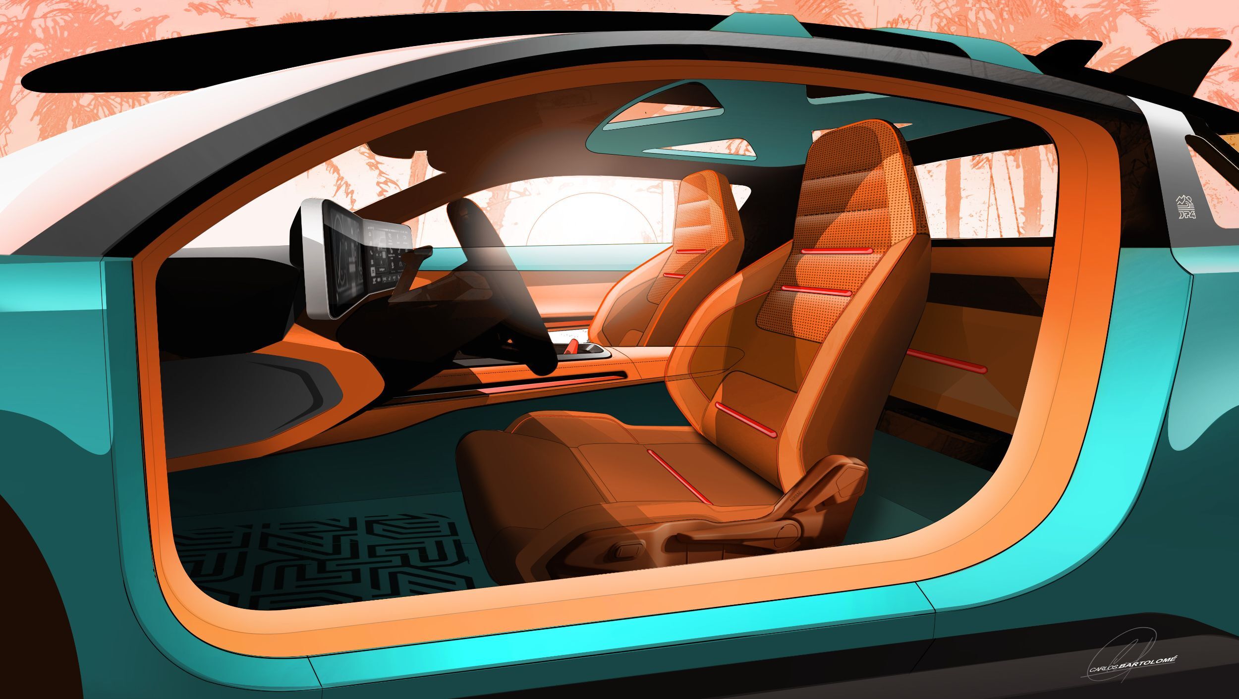 Renault R4 JP4x4 Concept, 2026 – Design Sketch – Interior