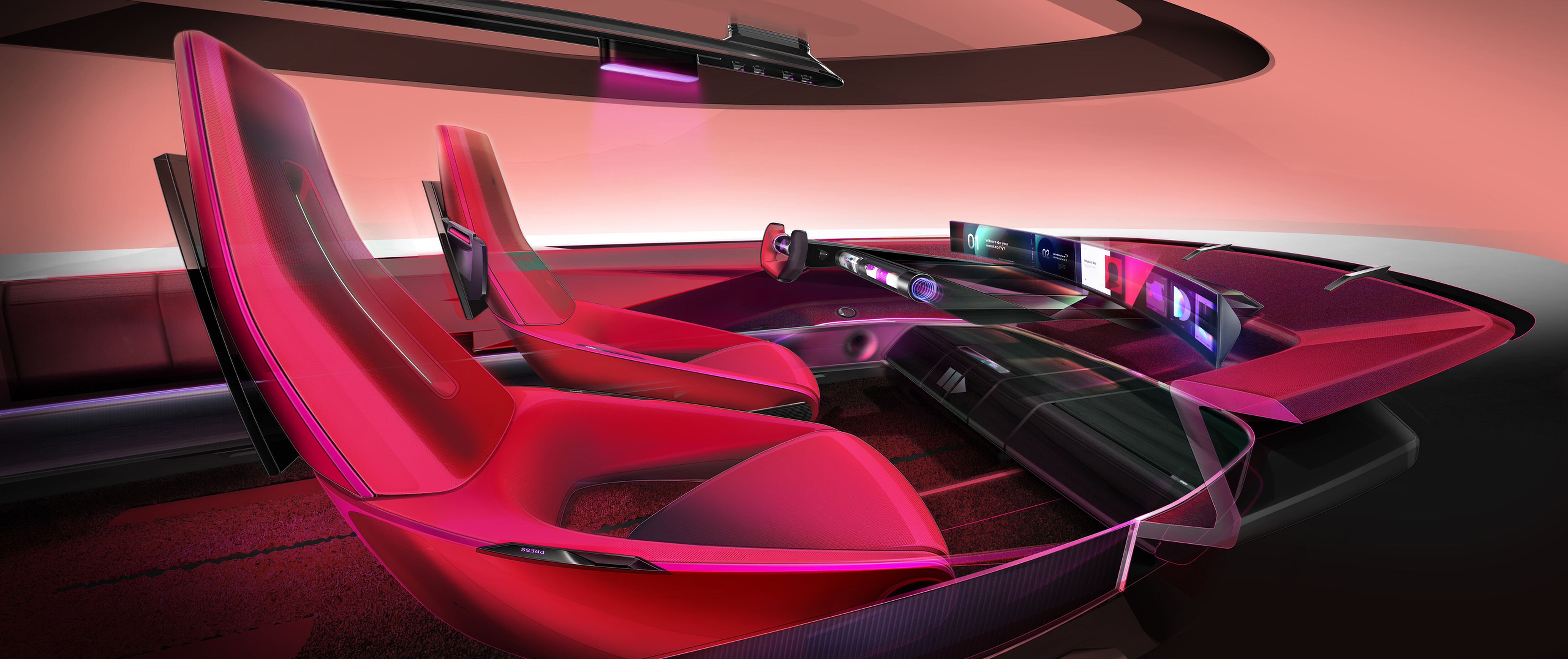 Renault E-Space Concept, 2026 – Design Sketch – Interior