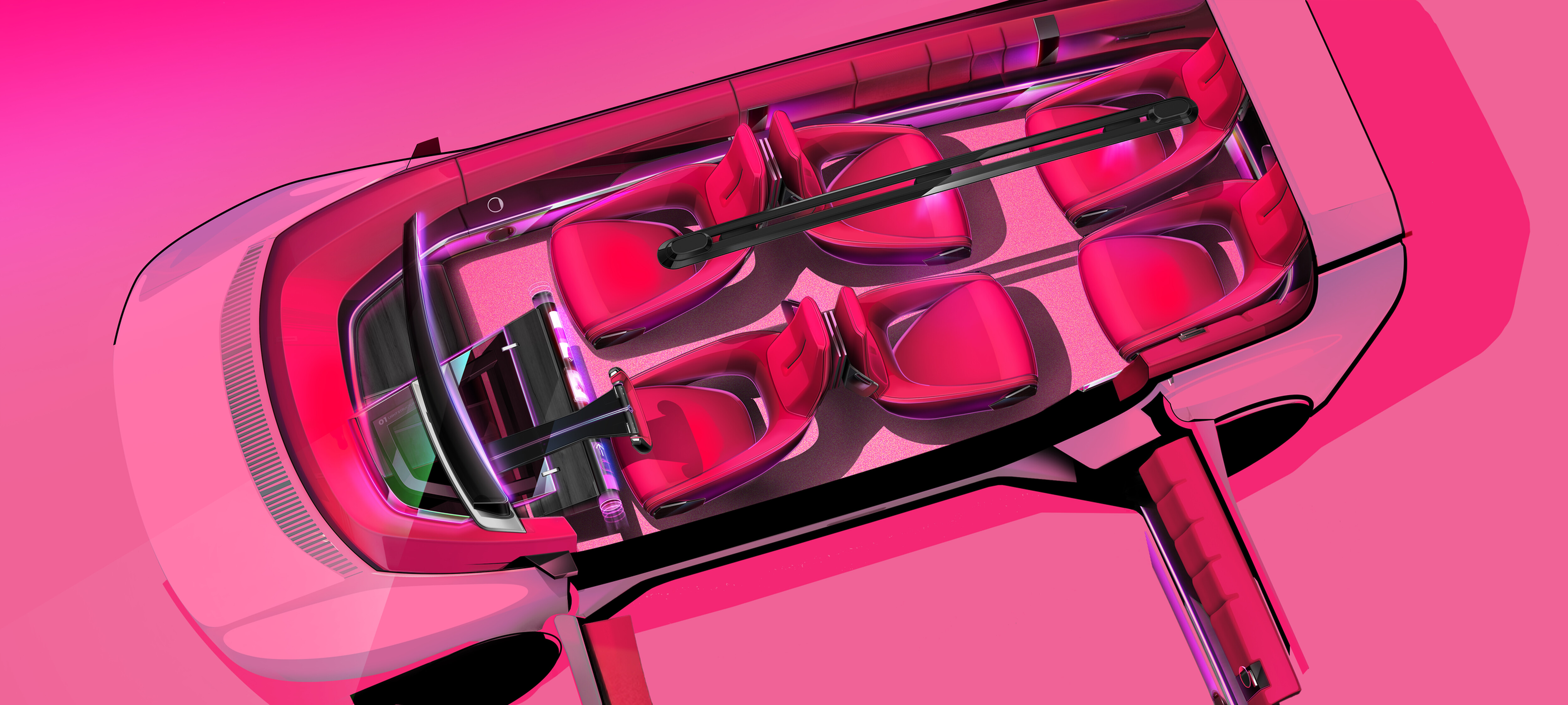 Renault E-Space Concept, 2026 – Design Sketch – Interior