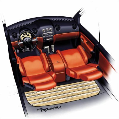 Dodge Power Wagon, 1999 - Interior Design Sketch