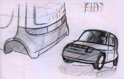 Fiat Ecobasic Concept, 2000 - Design Sketch