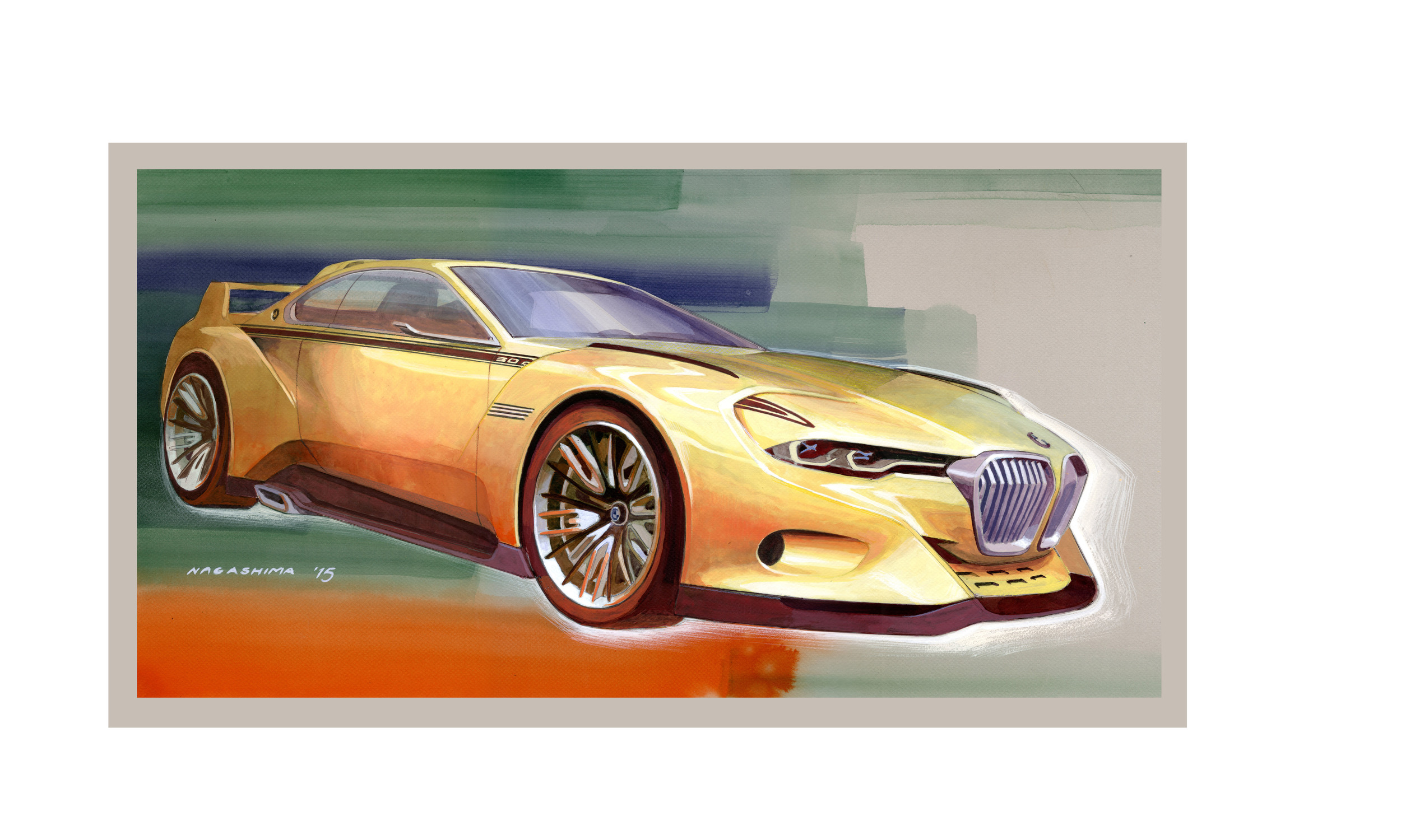 BMW 3.0 CSL Hommage, 2015 - Art by Joji Nagashima