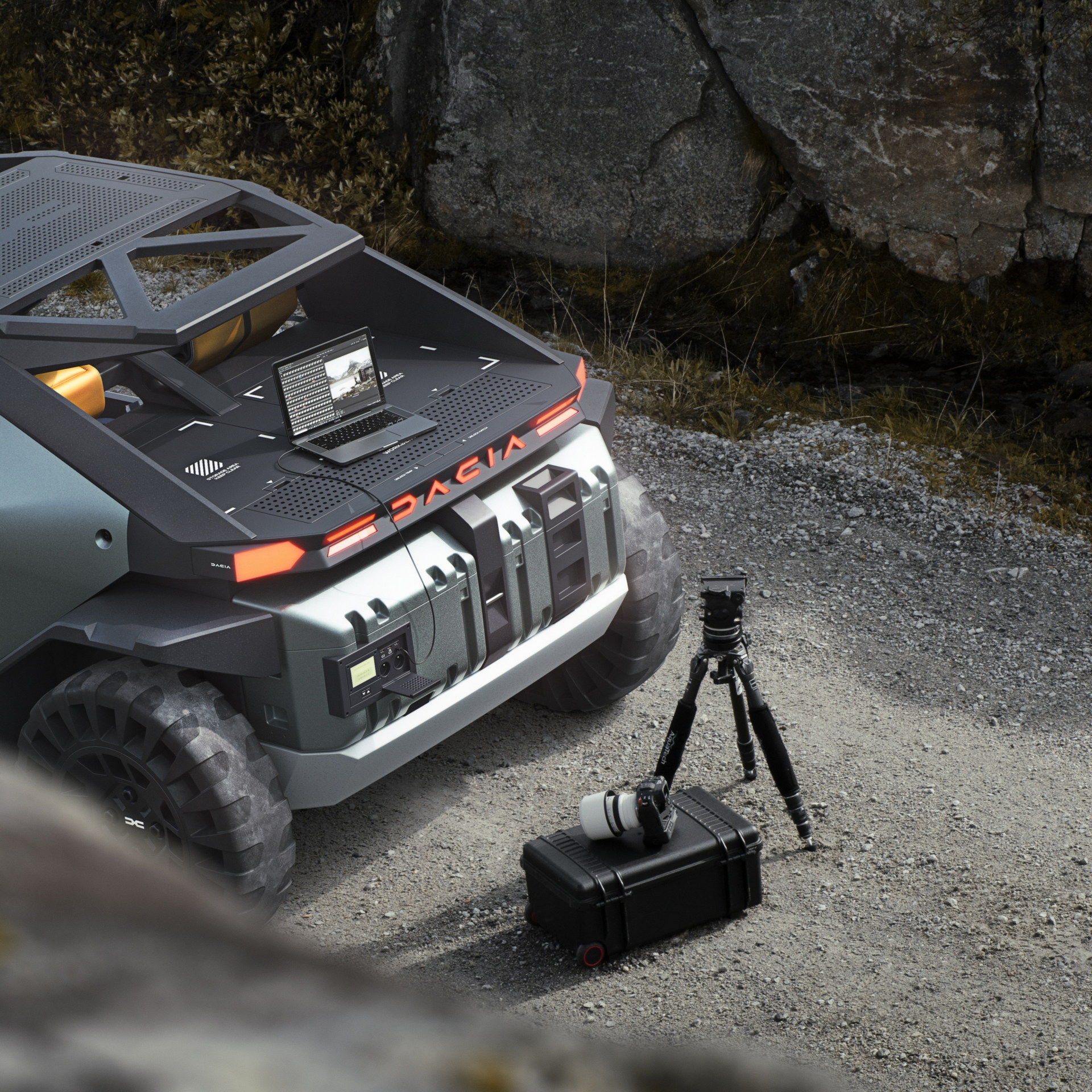 Dacia Manifesto Concept, 2022 – Multi purpose rear deck, power station, storage and workbench