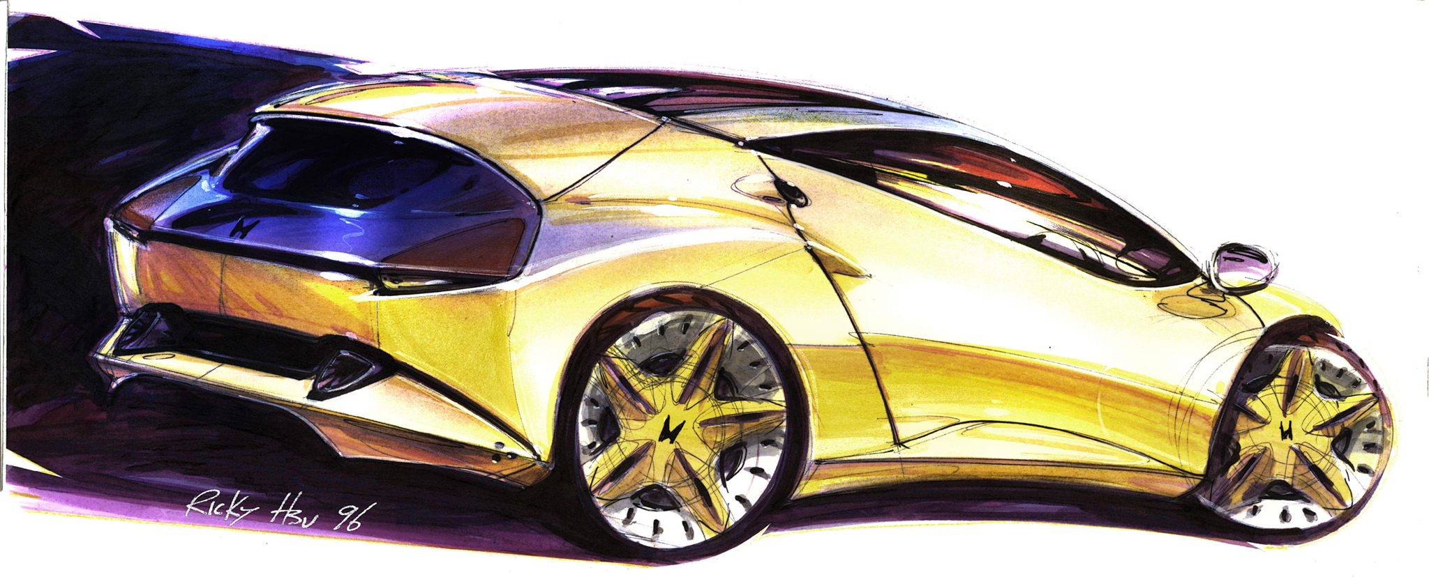Honda J-VX/GRX Concept - Design Sketch, 1996