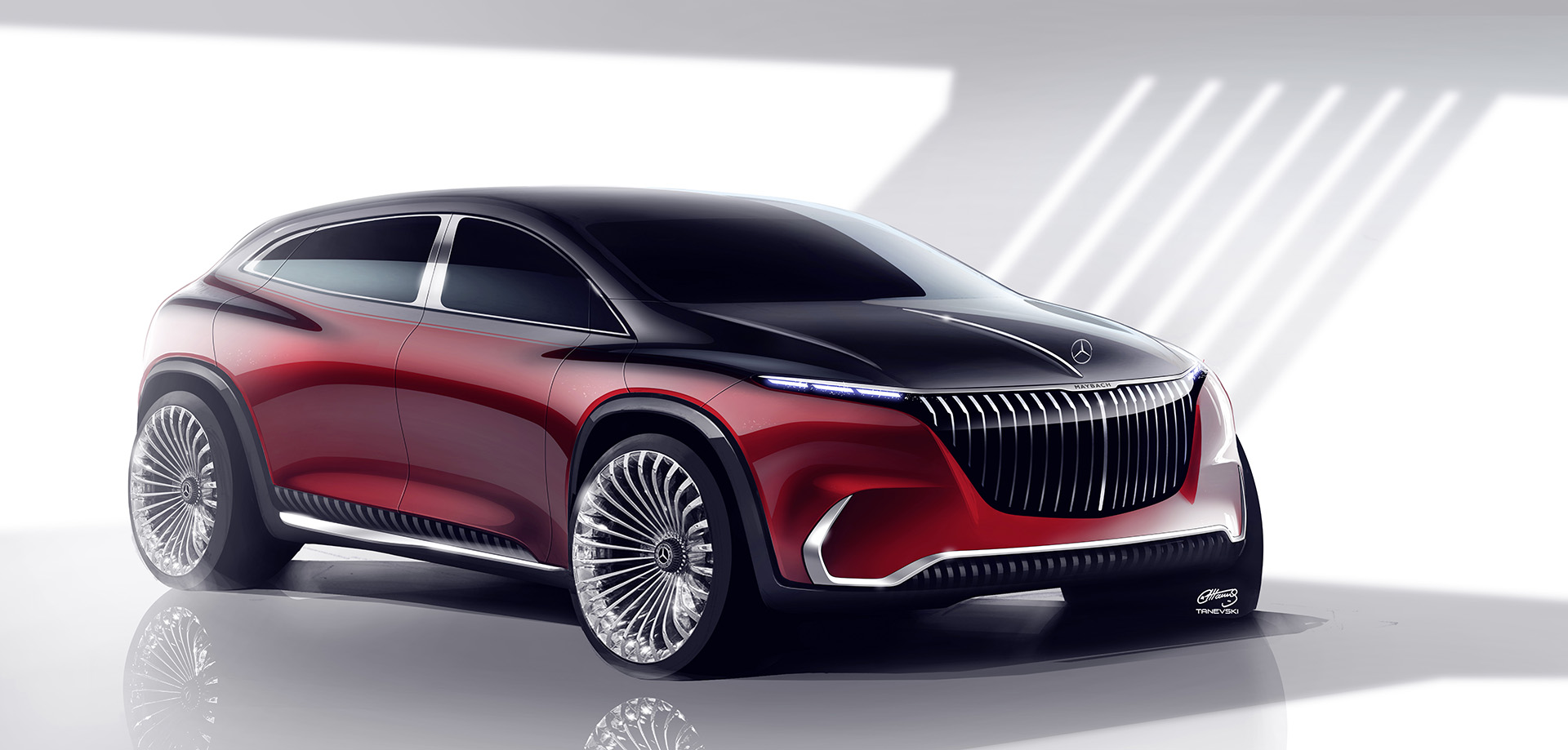Mercedes-Maybach EQS Concept, 2021 – Design sketch