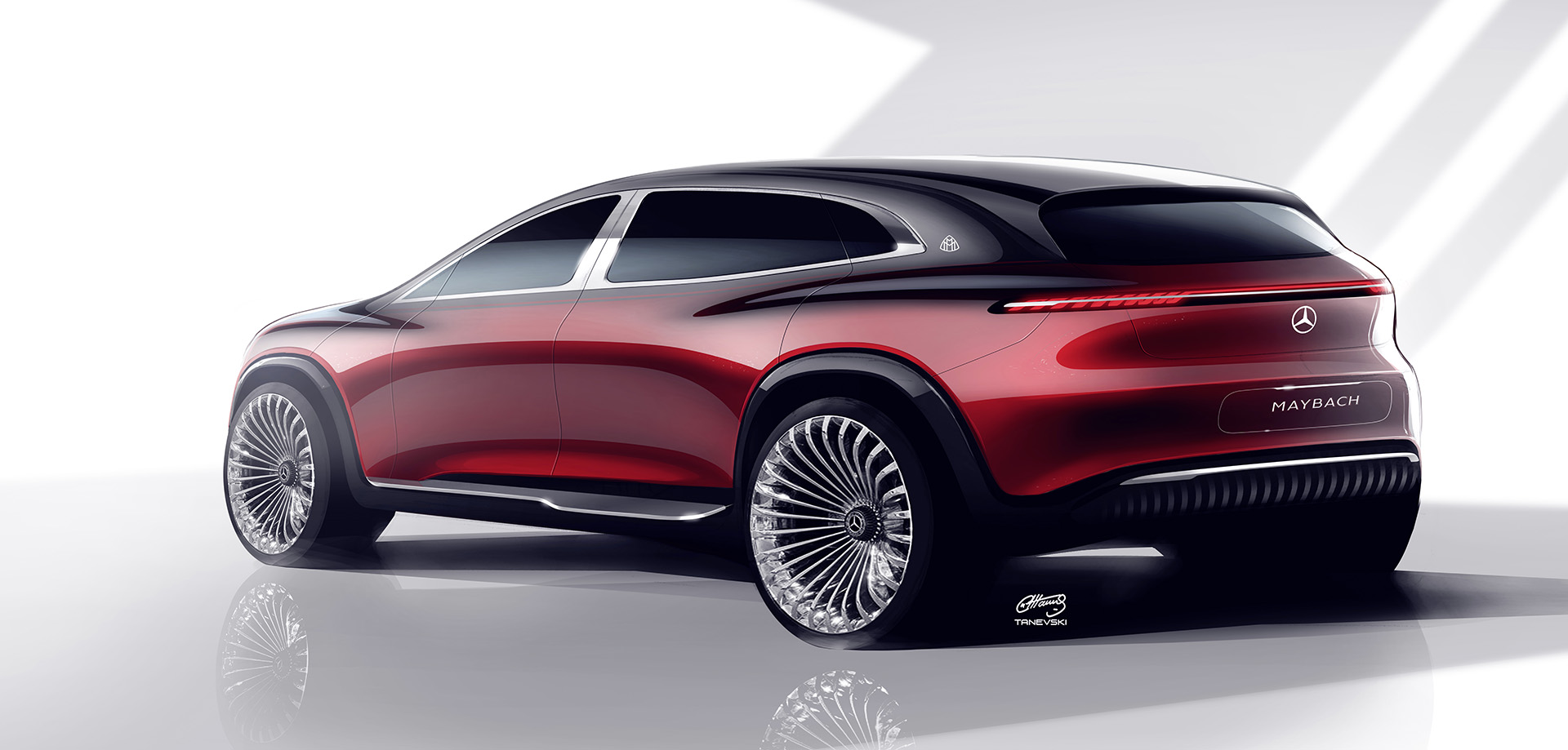 Mercedes-Maybach EQS Concept, 2021 – Design sketch