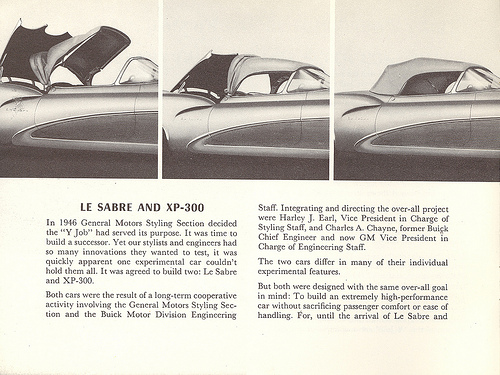 Brochure for 1951 GM LeSabre experimental car 