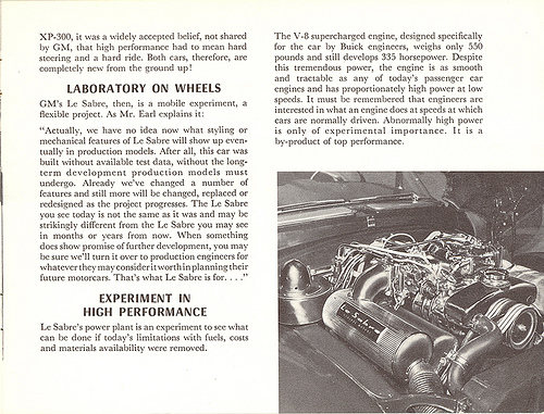 Brochure for 1951 GM LeSabre experimental car 