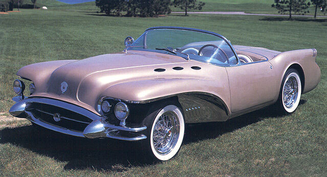 Buick Wildcat II, 1954 - Фары головного света переместились с рамки ветрового стекла на более привычное место