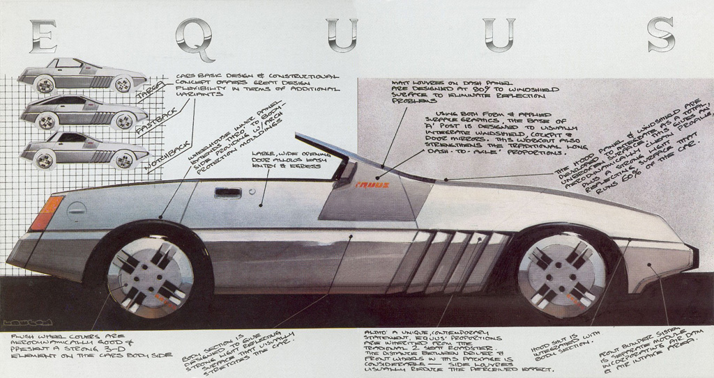 Vauxhall Equus, 1978 - INSIDE THE FOLDER GAVE A CLUE TO A RANGE OF MODELS THAT COULD HAVE BEEN OFFERRED FROM A TARGA, A FASTBACK AND A NOTCHBACK COUPE. IT IS A SUBJECT OF DEBATE IF ALL THE WRITTING WAS ACTUALLY WAYNE CHERRY'S!