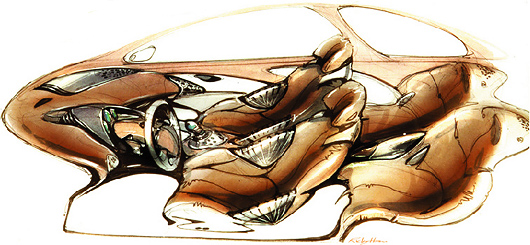Acura CL-X, 1995 - Interior Design Sketch