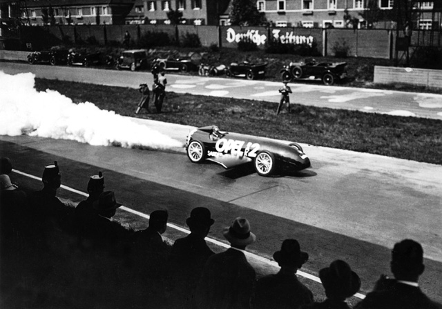 Opel Rak 2 rocket car, at Avus