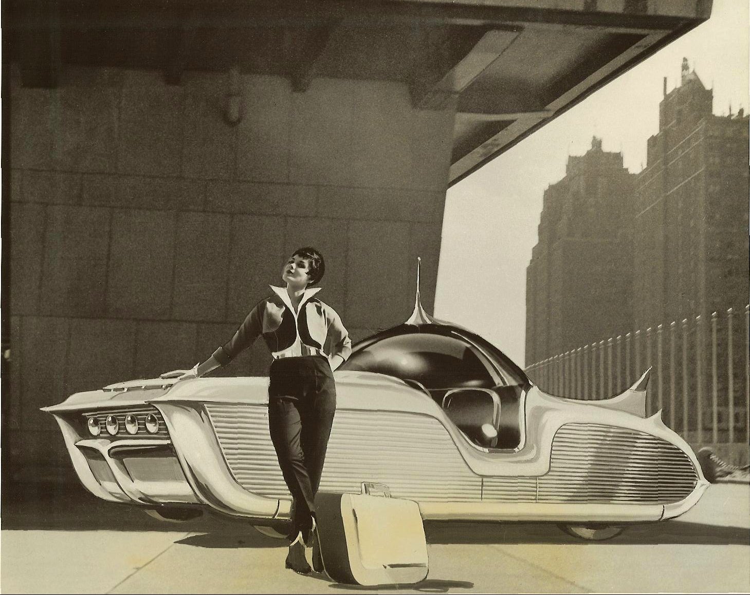 Press photograph: “Time and Space Car”