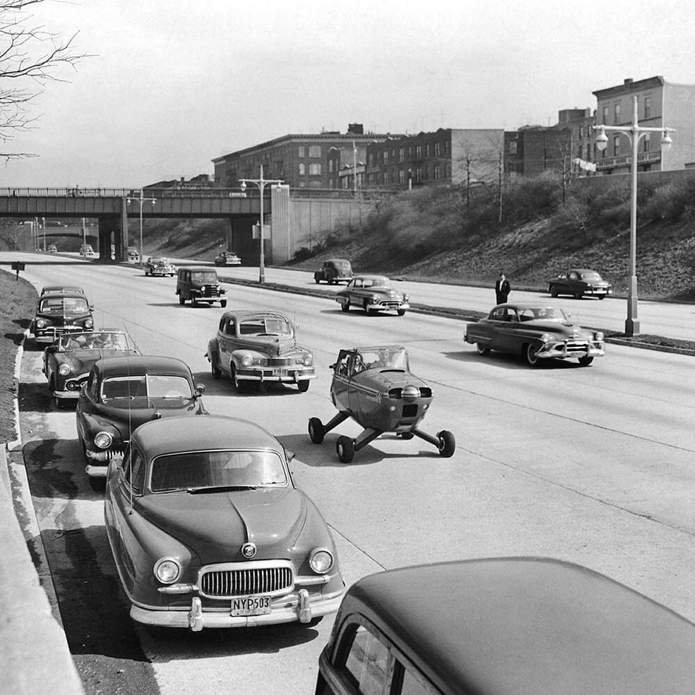 The Airphibian above was photographed on the Grand Central Parkway in March 1952.