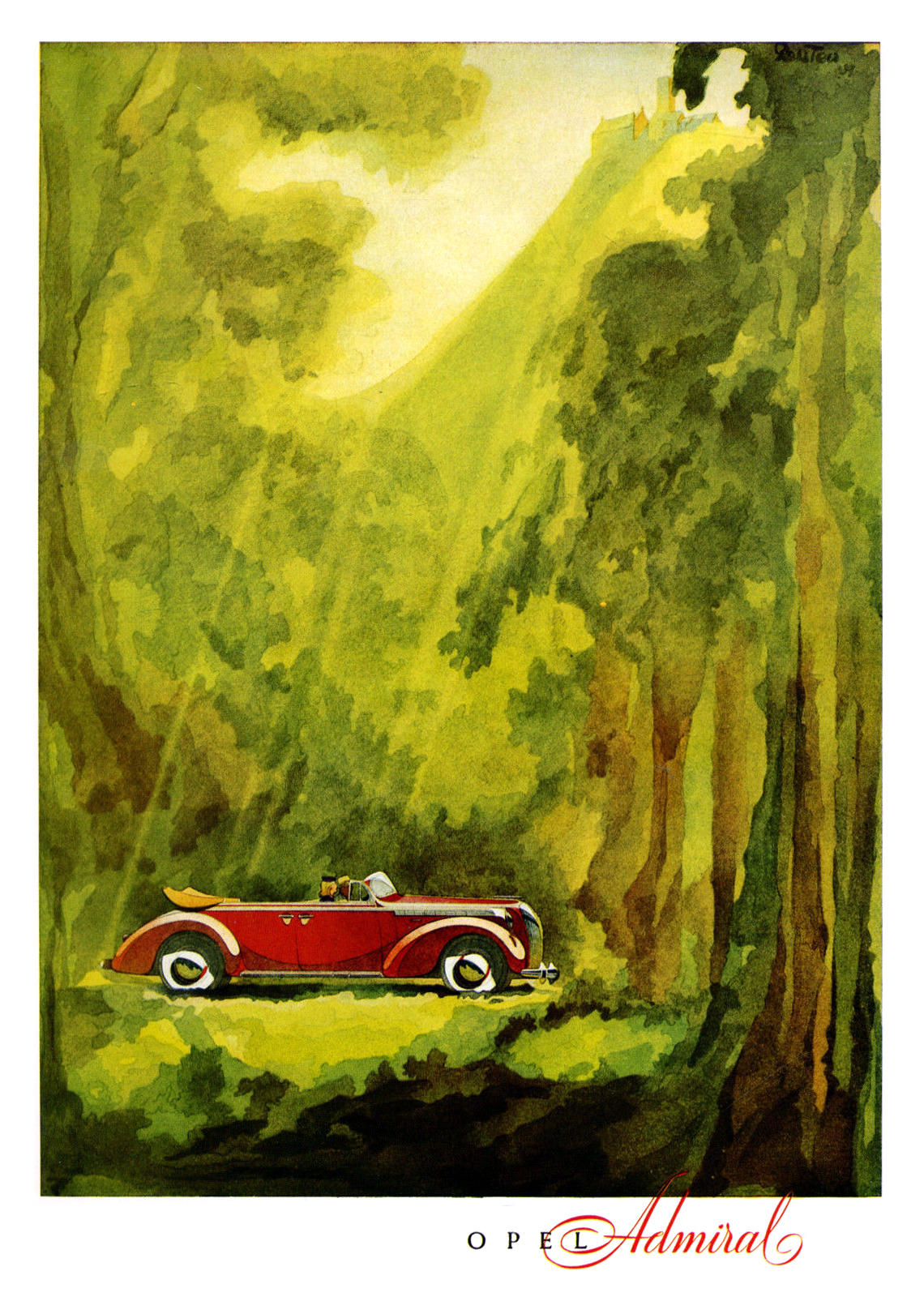 Opel Admiral (1939): Advertising Art by Bernd Reuters