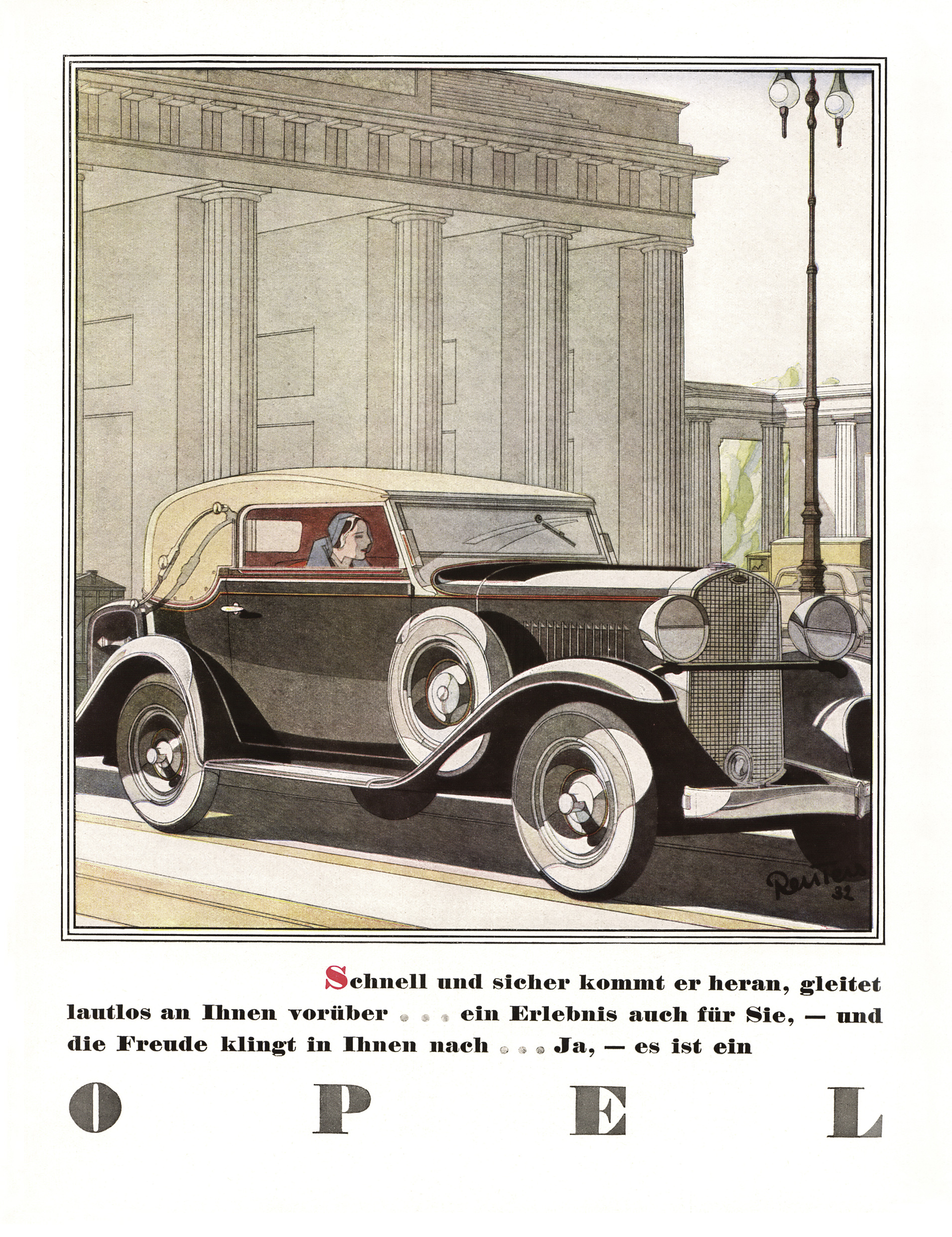 Opel (1932): Advertising Art by Bernd Reuters