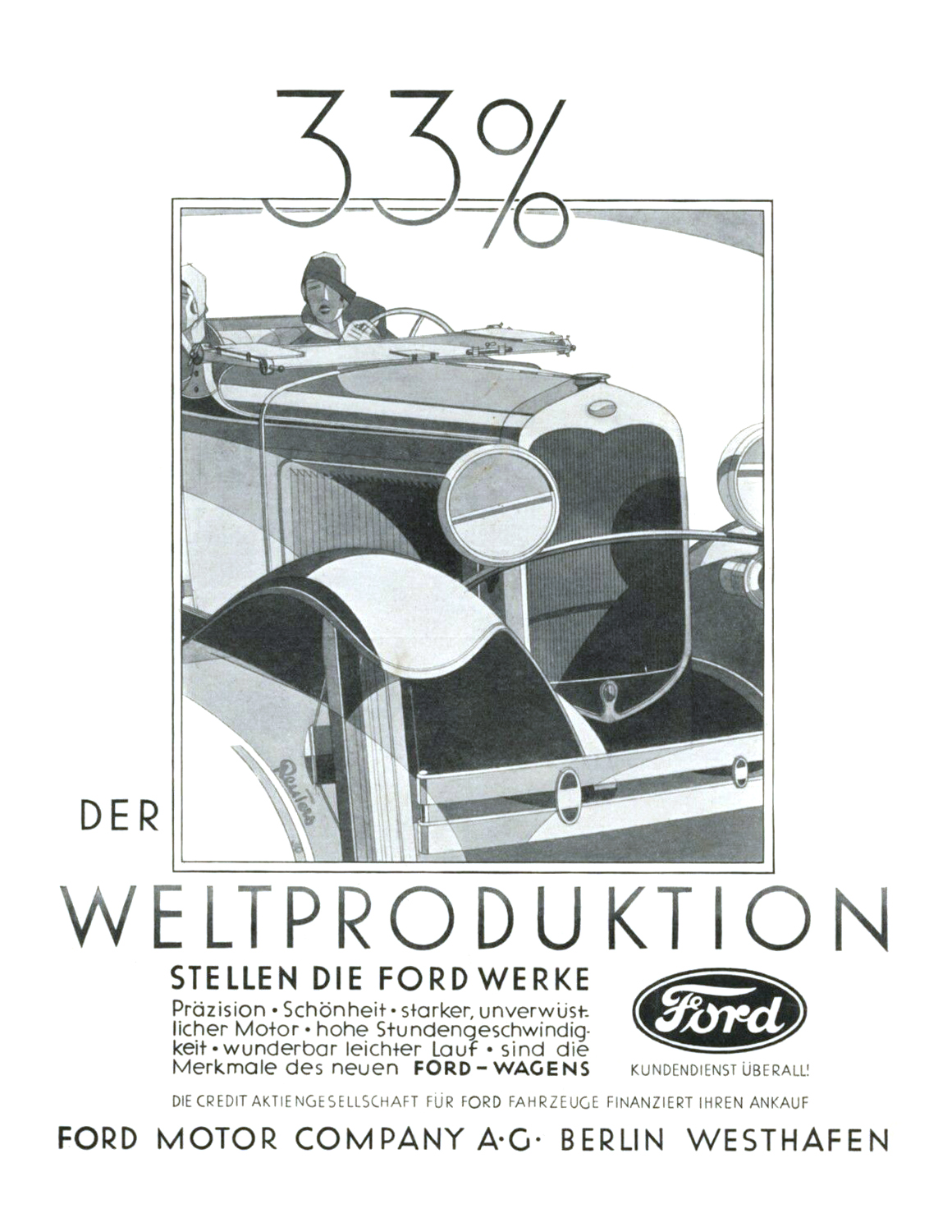 Ford Motor Company AG (1930): Advertising Art by Bernd Reuters