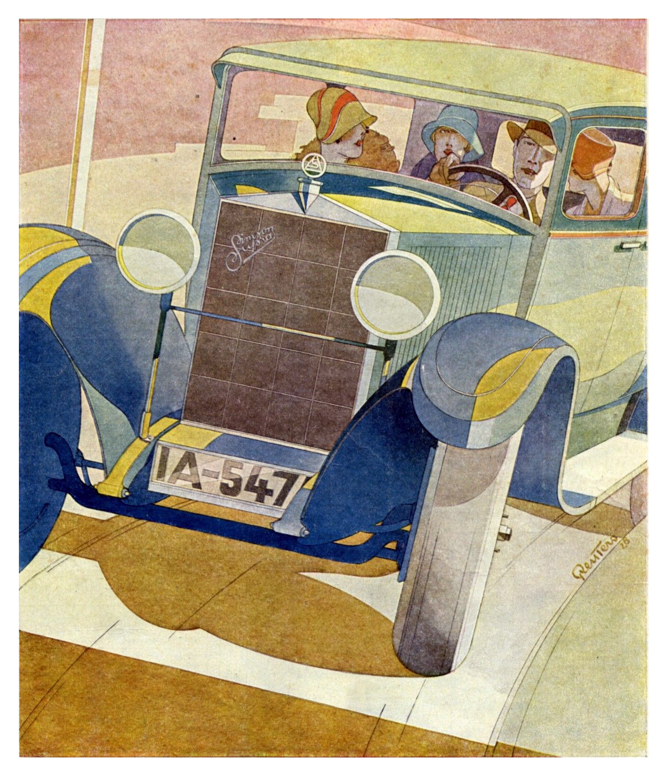 Simson Supra Sechszylinder (1928): Advertising Art by Bernd Reuters