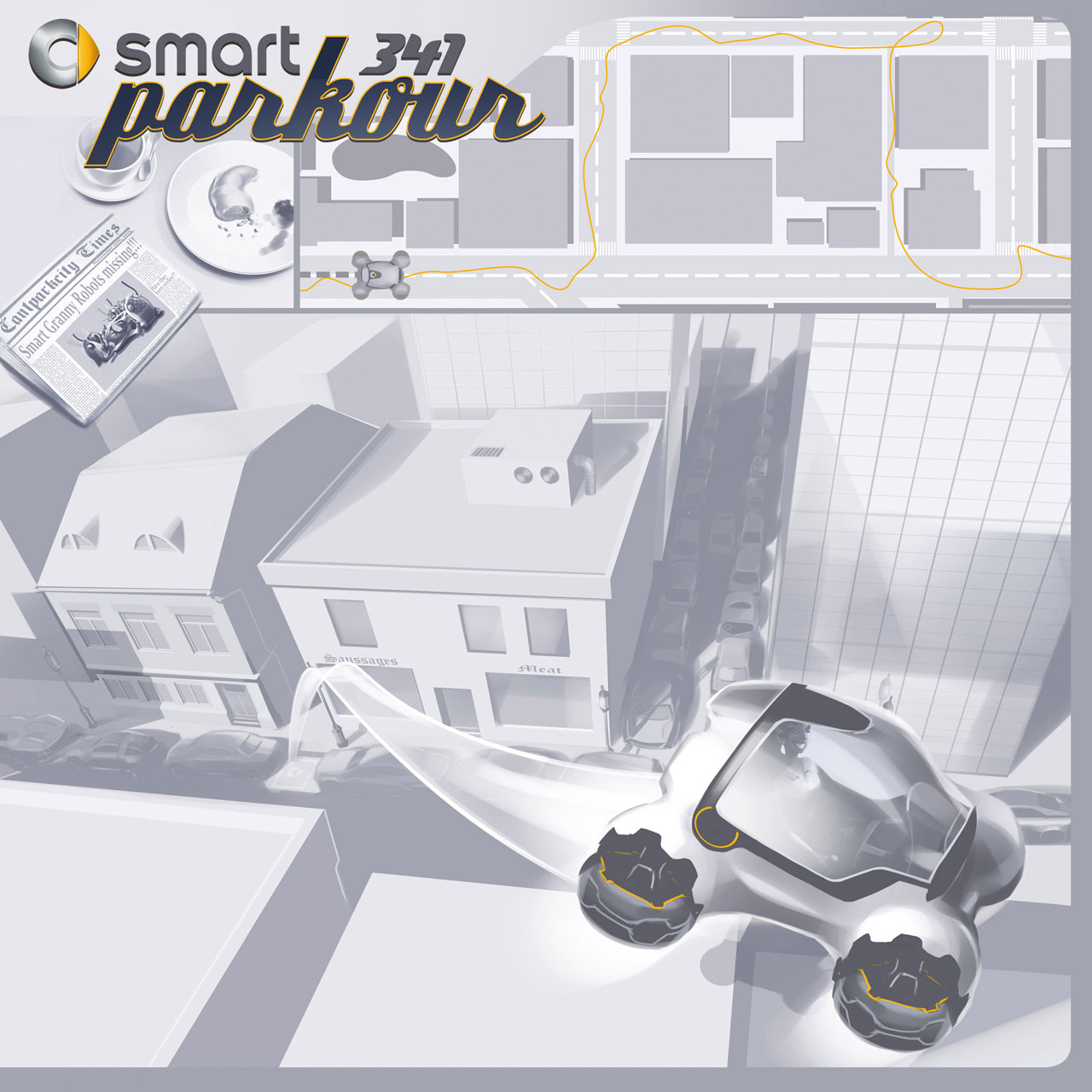 LA Design Challenge (2011): Smart 341 Parkour Concept 
